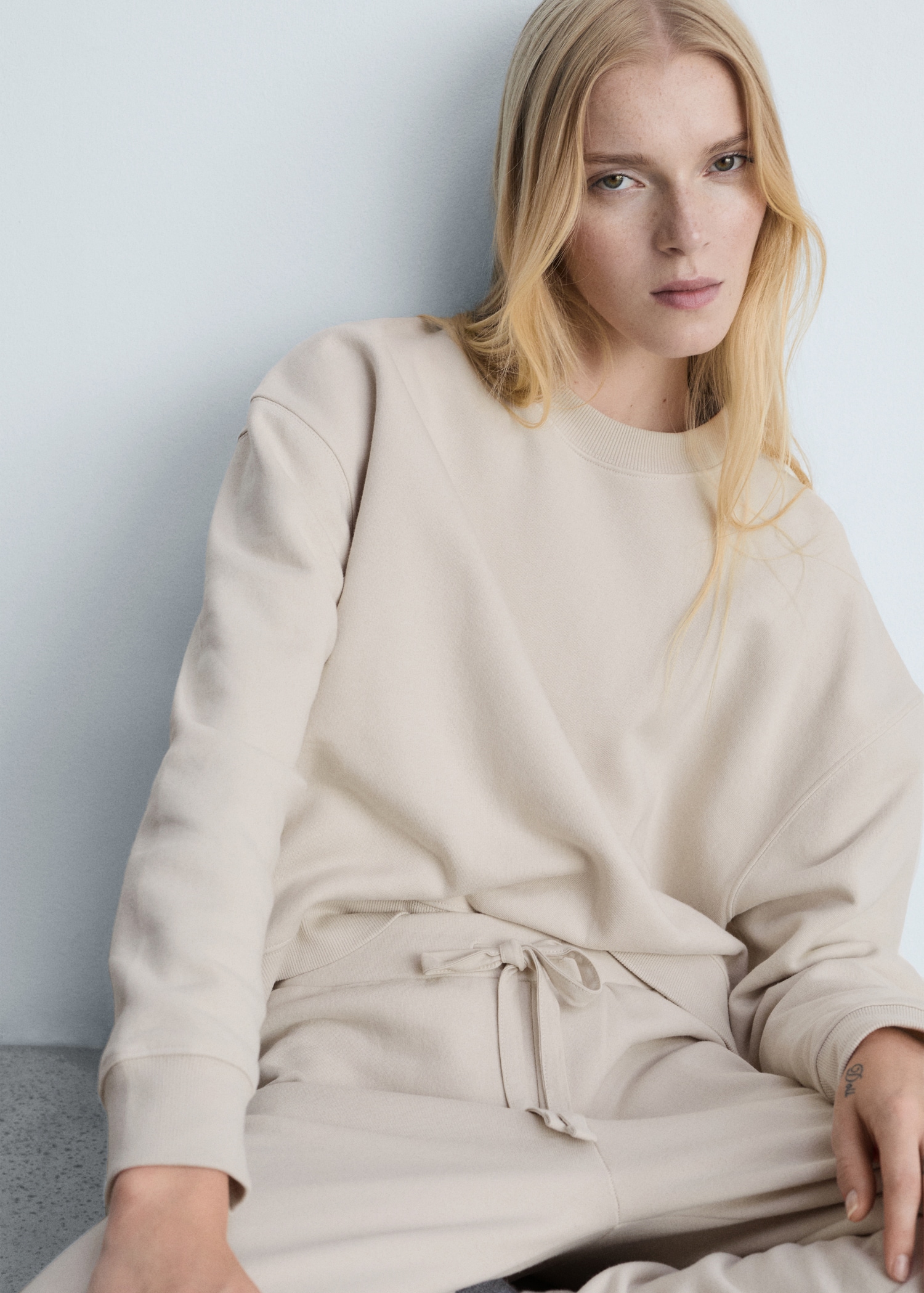 Plush cotton sweatshirt Women MANGO Montenegro - Main Image