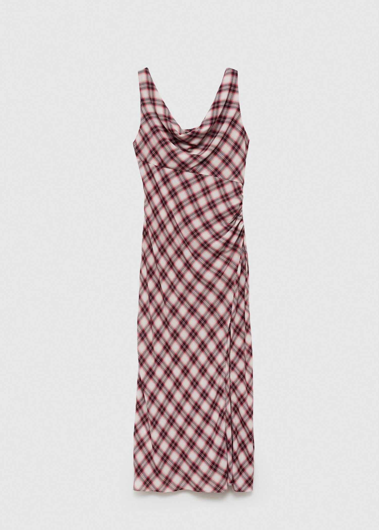 Vestido midi estampado cuadros - Artículo sin modelo