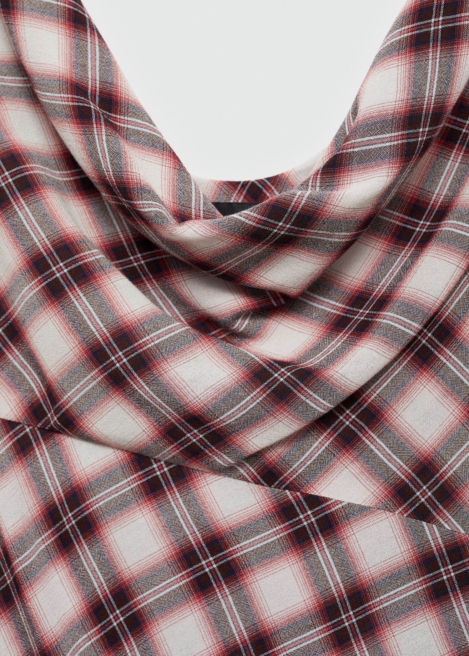 Vestido midi estampado cuadros - Detalle del artículo 8