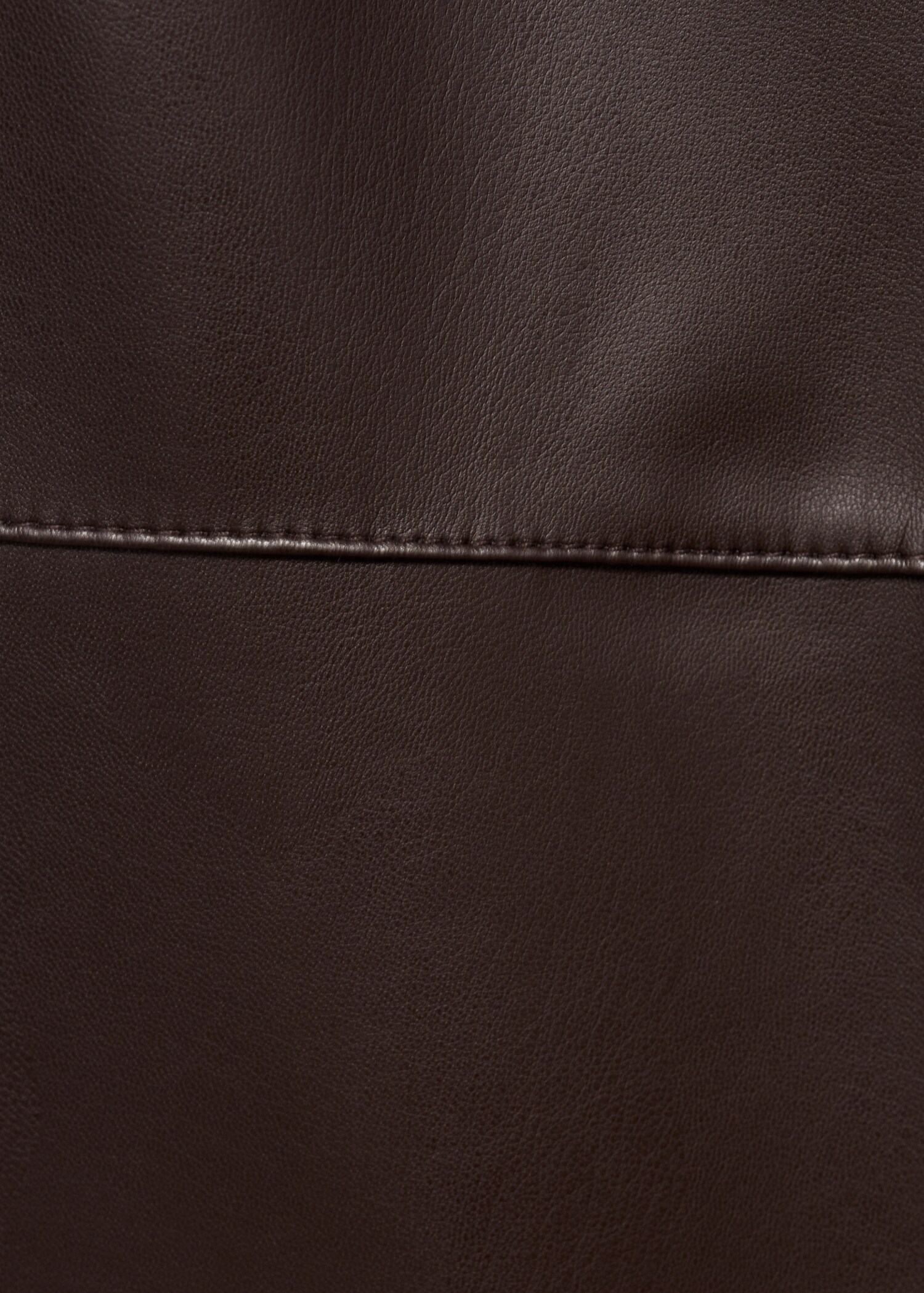 Leather-effect elastic waist trousers - Details of the article 0