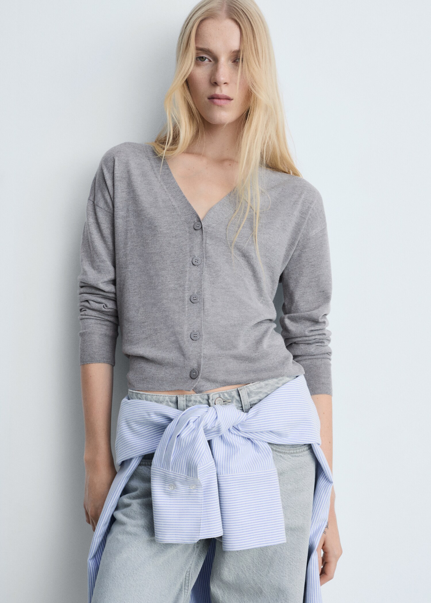 Button knit cardigan - Medium plane