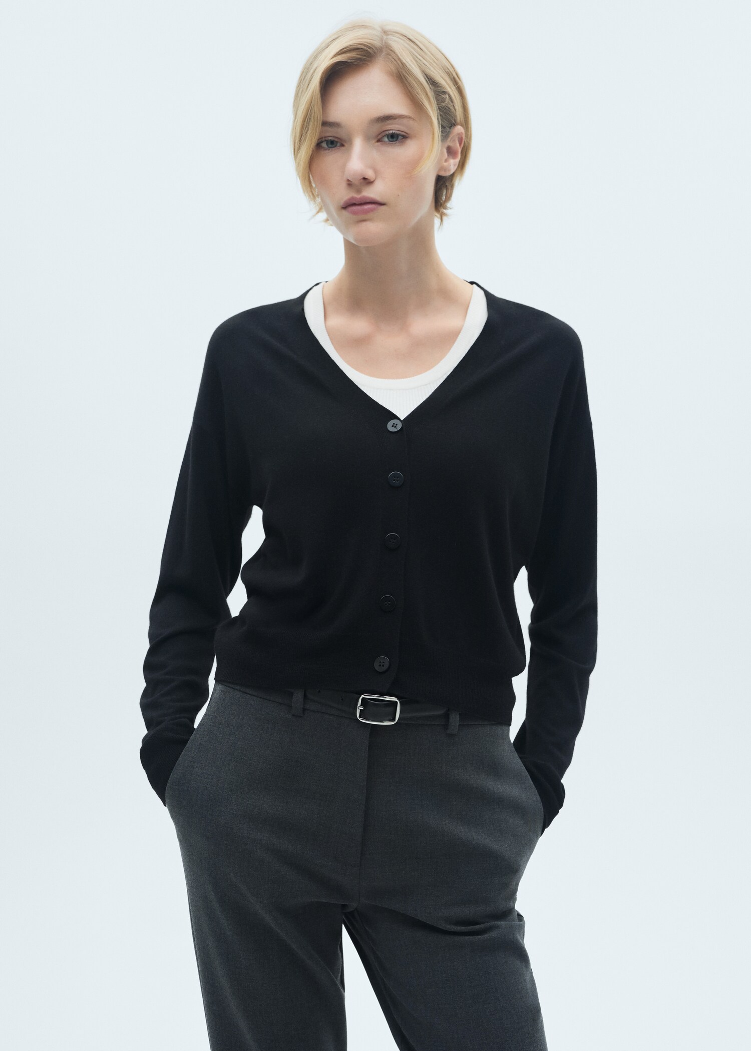 Button knit cardigan - Medium plane