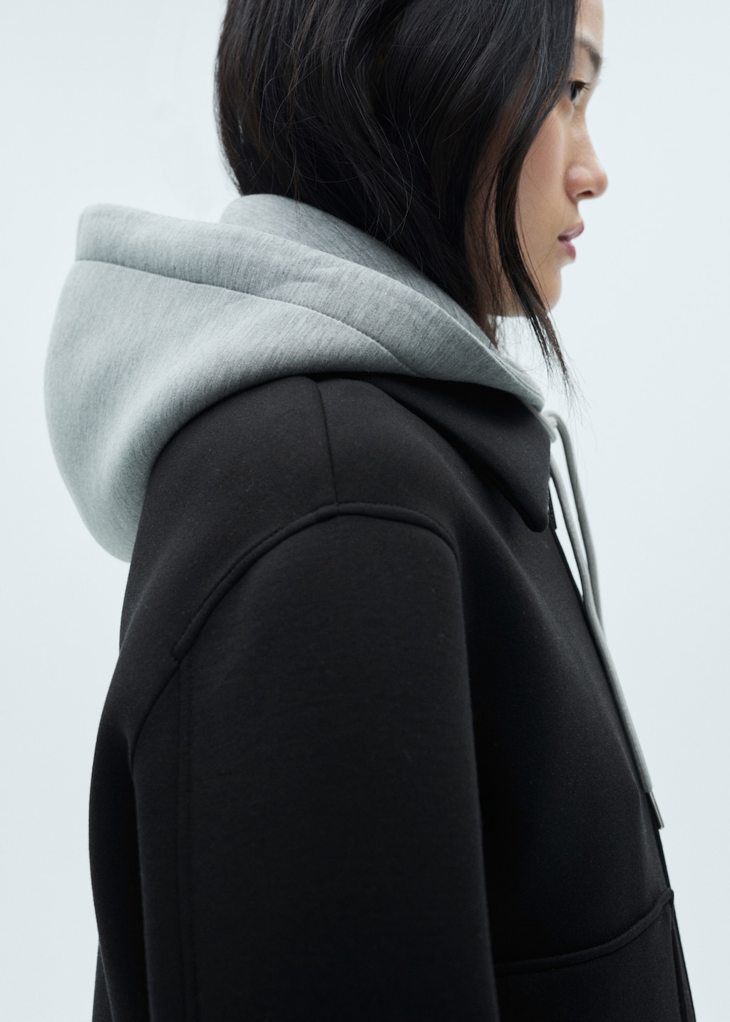 Combined hooded jacket - Women | MANGO Vietnam Combined hooded jacket - Women | MANGO Vietnam
