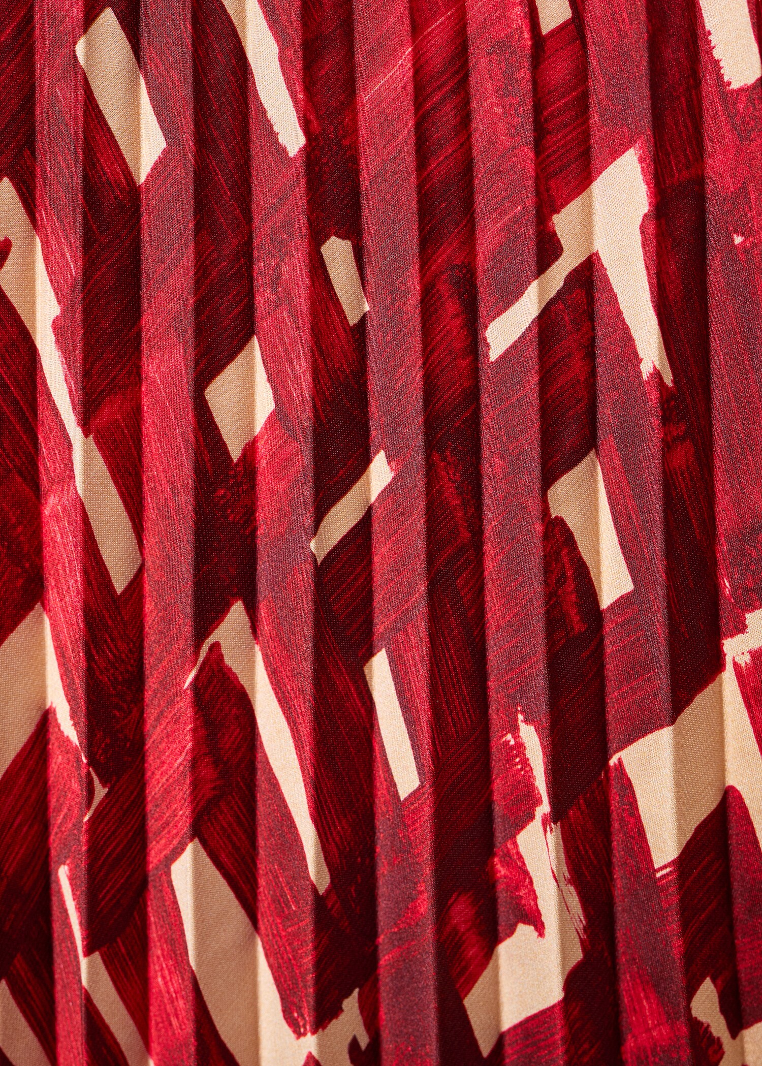Printed pleated skirt - Details of the article 0