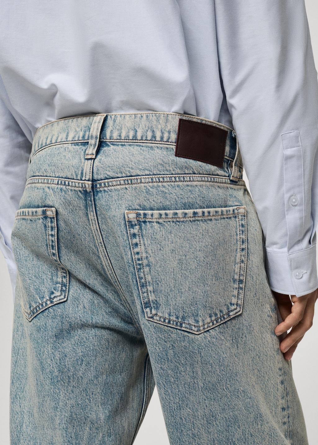 Jeans risvolto uomo sale