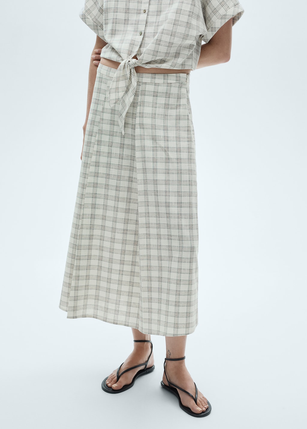 Jupe evasee carreaux Femme MANGO Madagascar