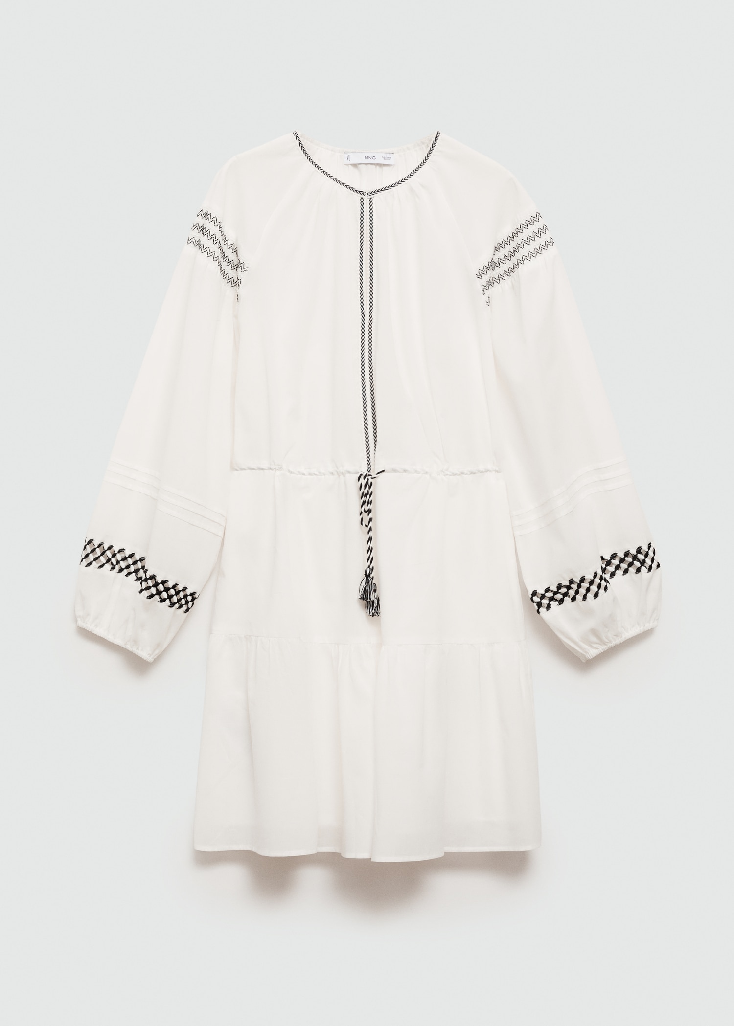 Cotton dress with embroidered details - Article without model