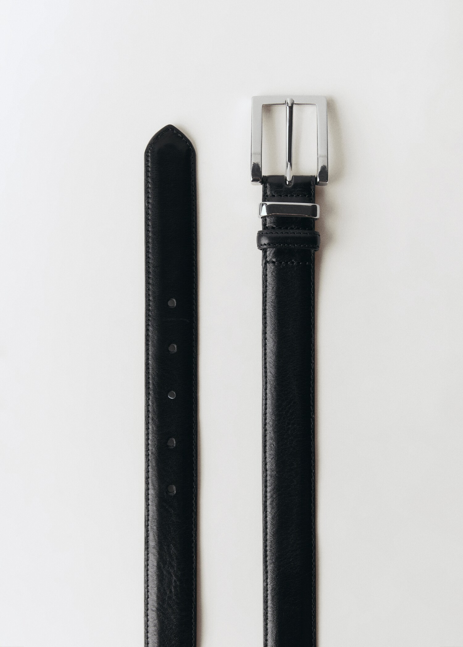 Leather belt with square buckle - Details of the article 1