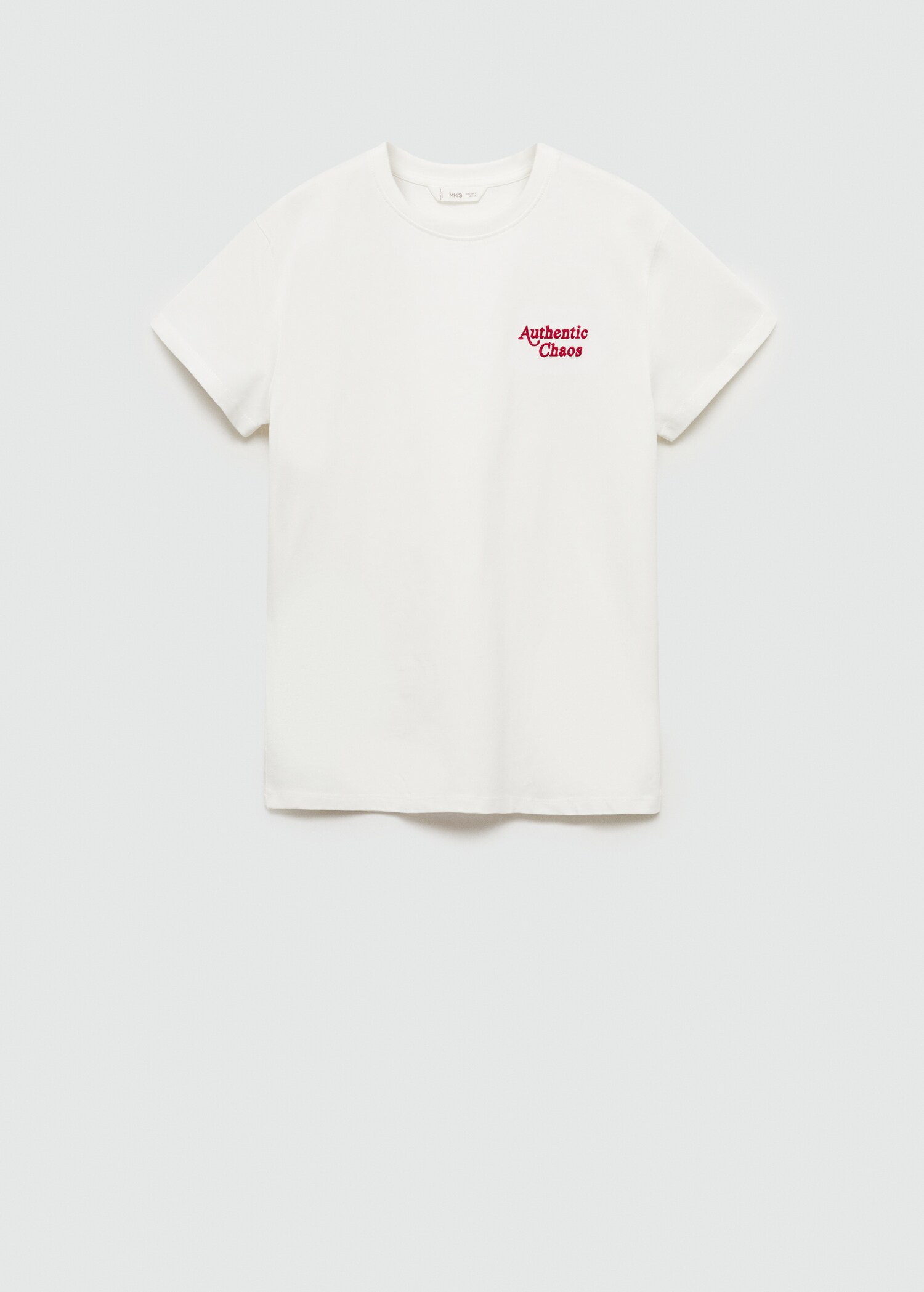 Katoenen T-shirt met geborduurd detail - Artikel zonder model