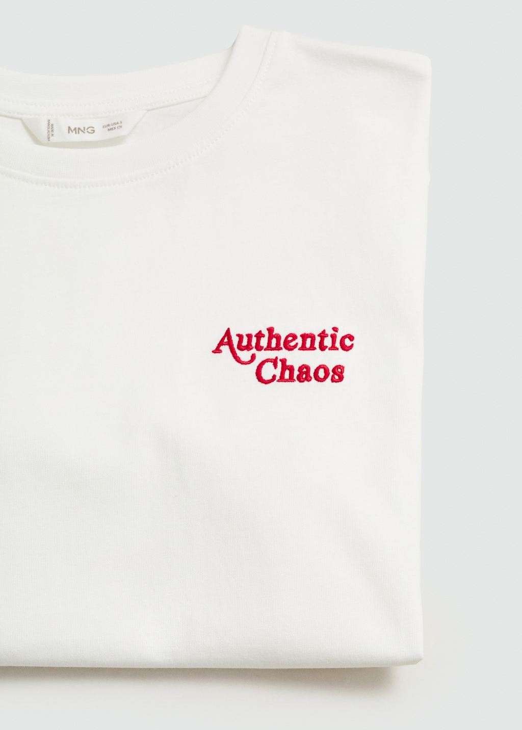 Embroidered detail cotton T shirt Teen MANGO Malaysia