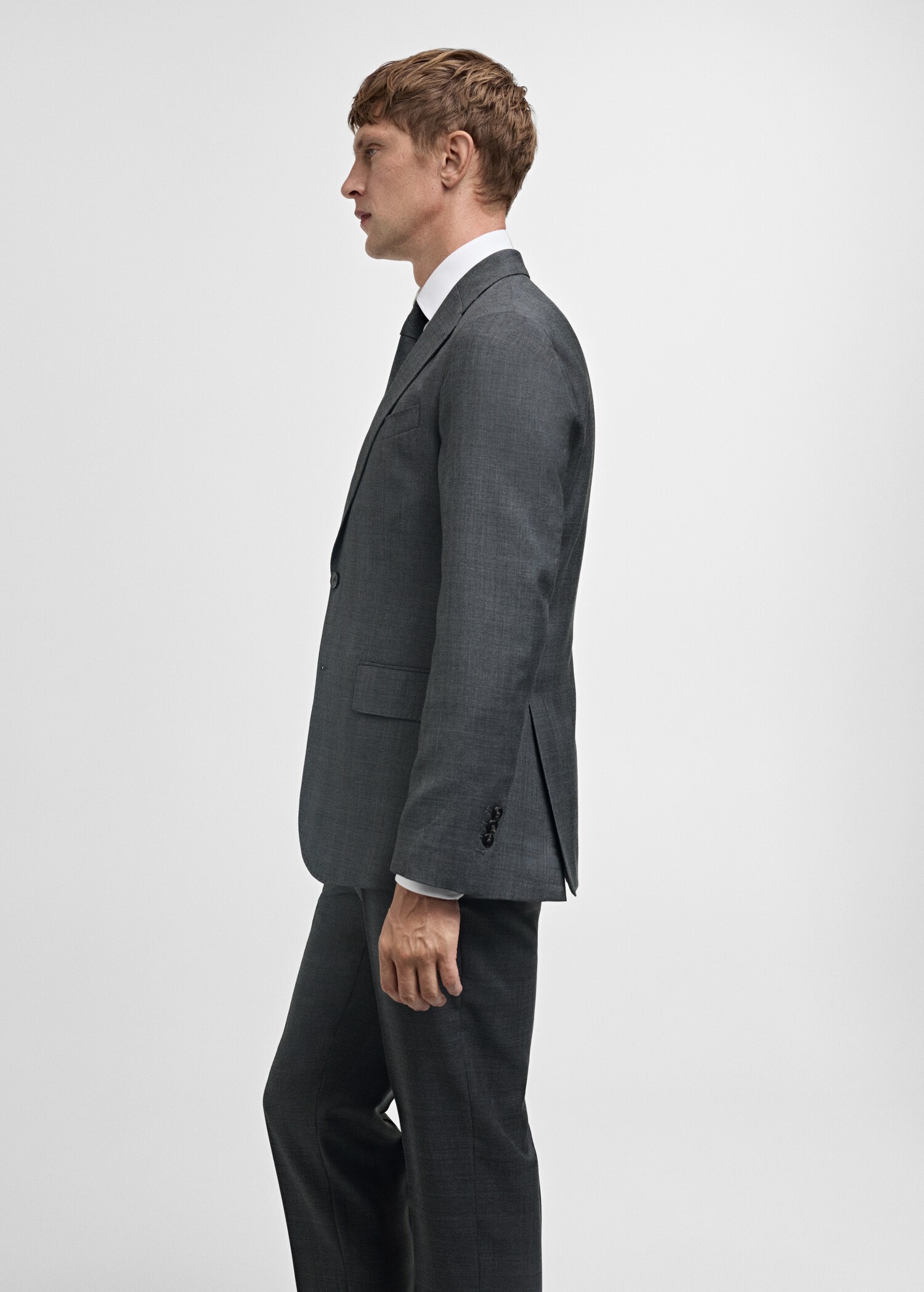 Venecia 100% virgin wool Prince of Wales check suit blazer - Details of the article 2