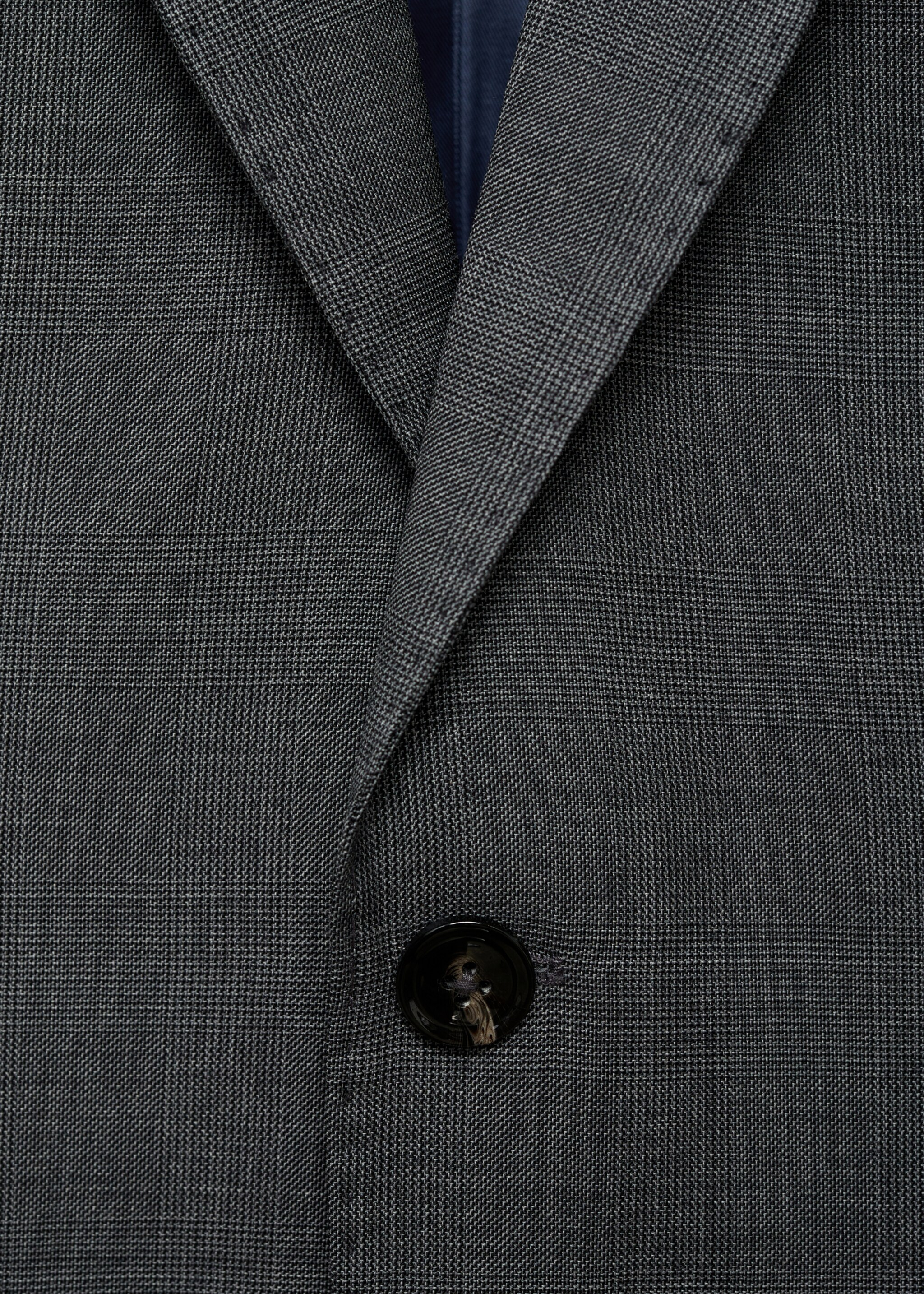 Veste costume slim-fit 100 % laine vierge prince-de-galles - Détail de l'article 8