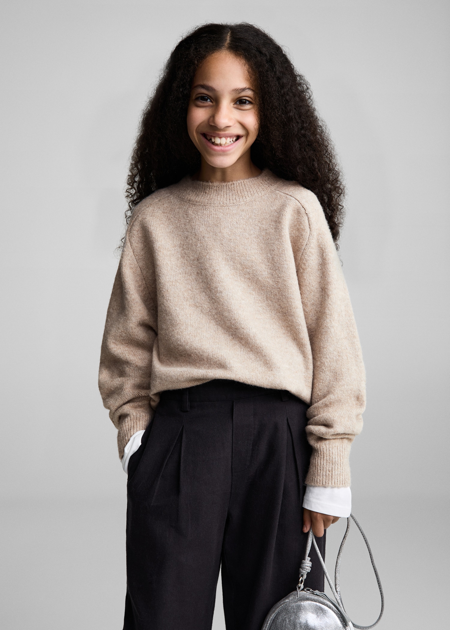 Straight round-neck sweater - Medium plane