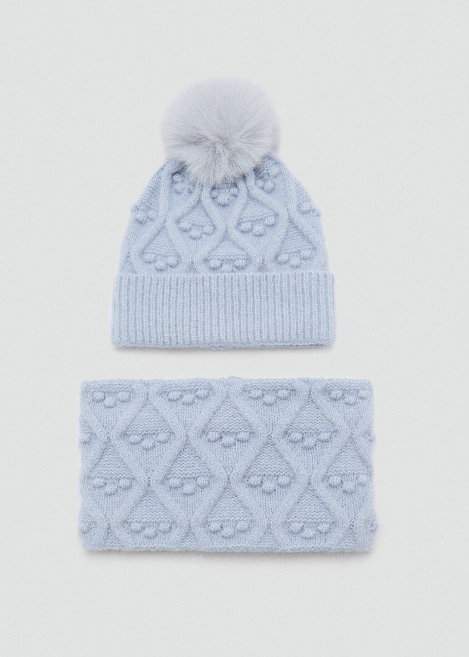 Pom pom cable-knit beanie - Детальніше про товар 2