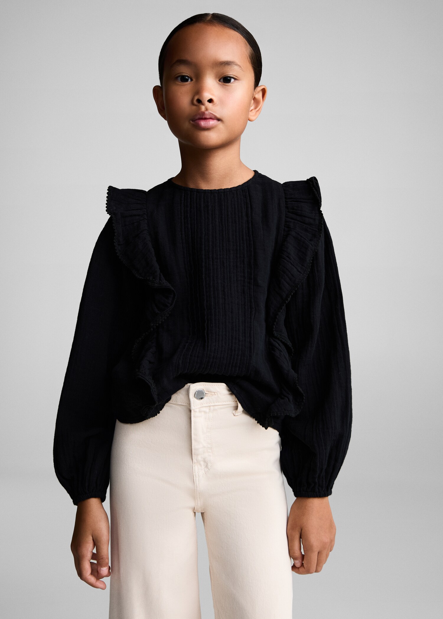 Frills embroidered shirt - Medium plane