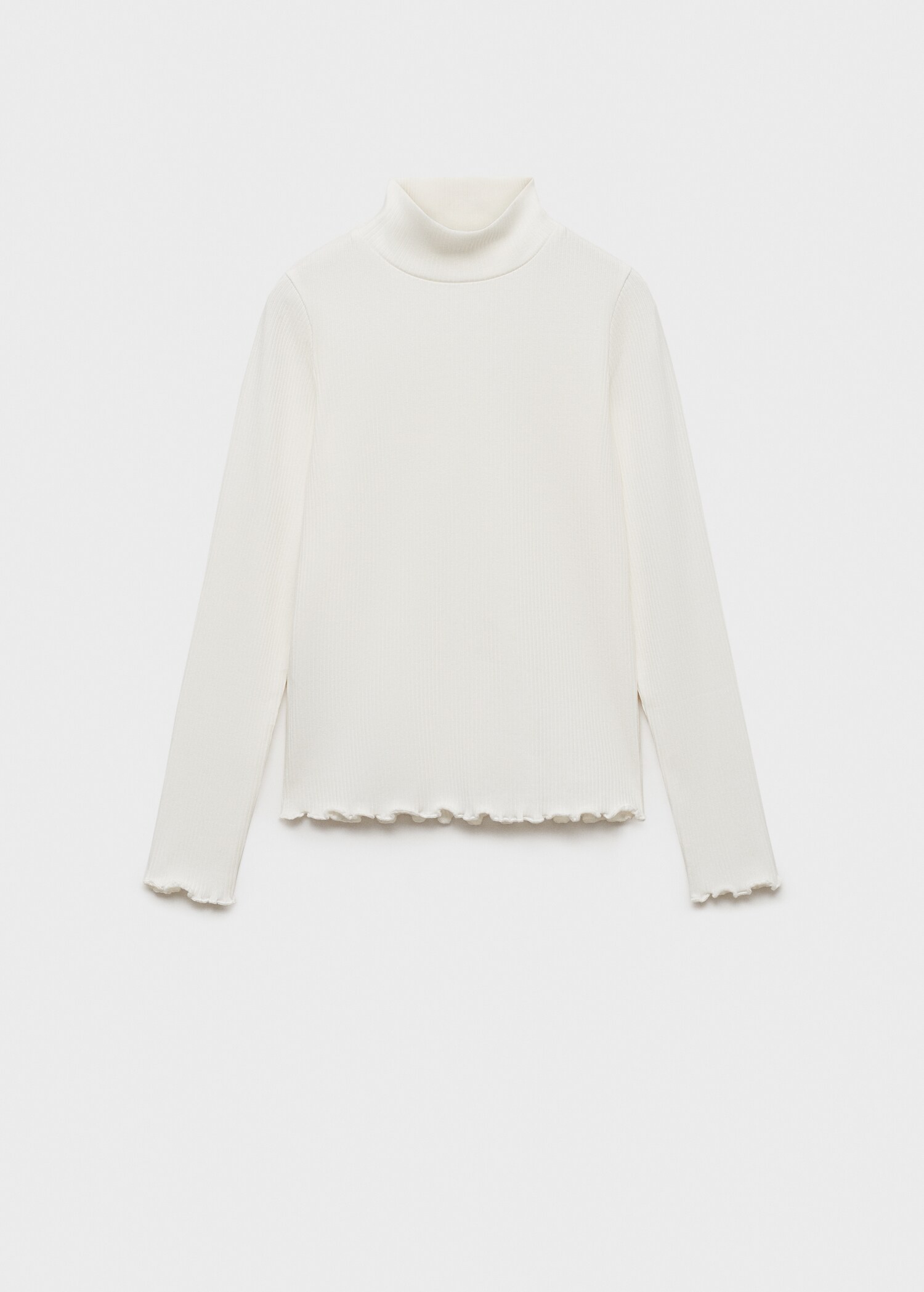 Ribbed high neck t-shirt - Article without model