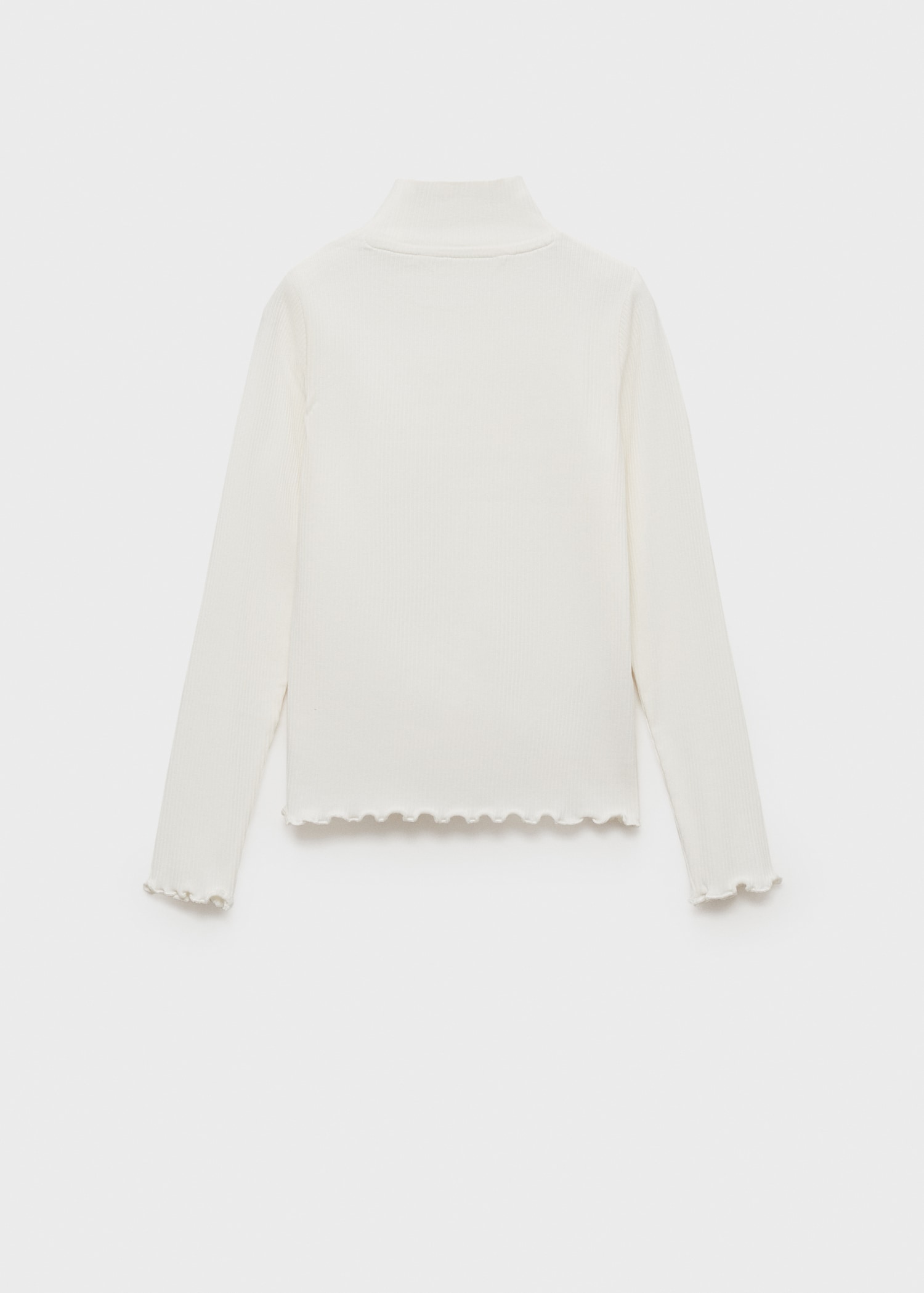 Ribbed high neck t-shirt - Reverse of the article
