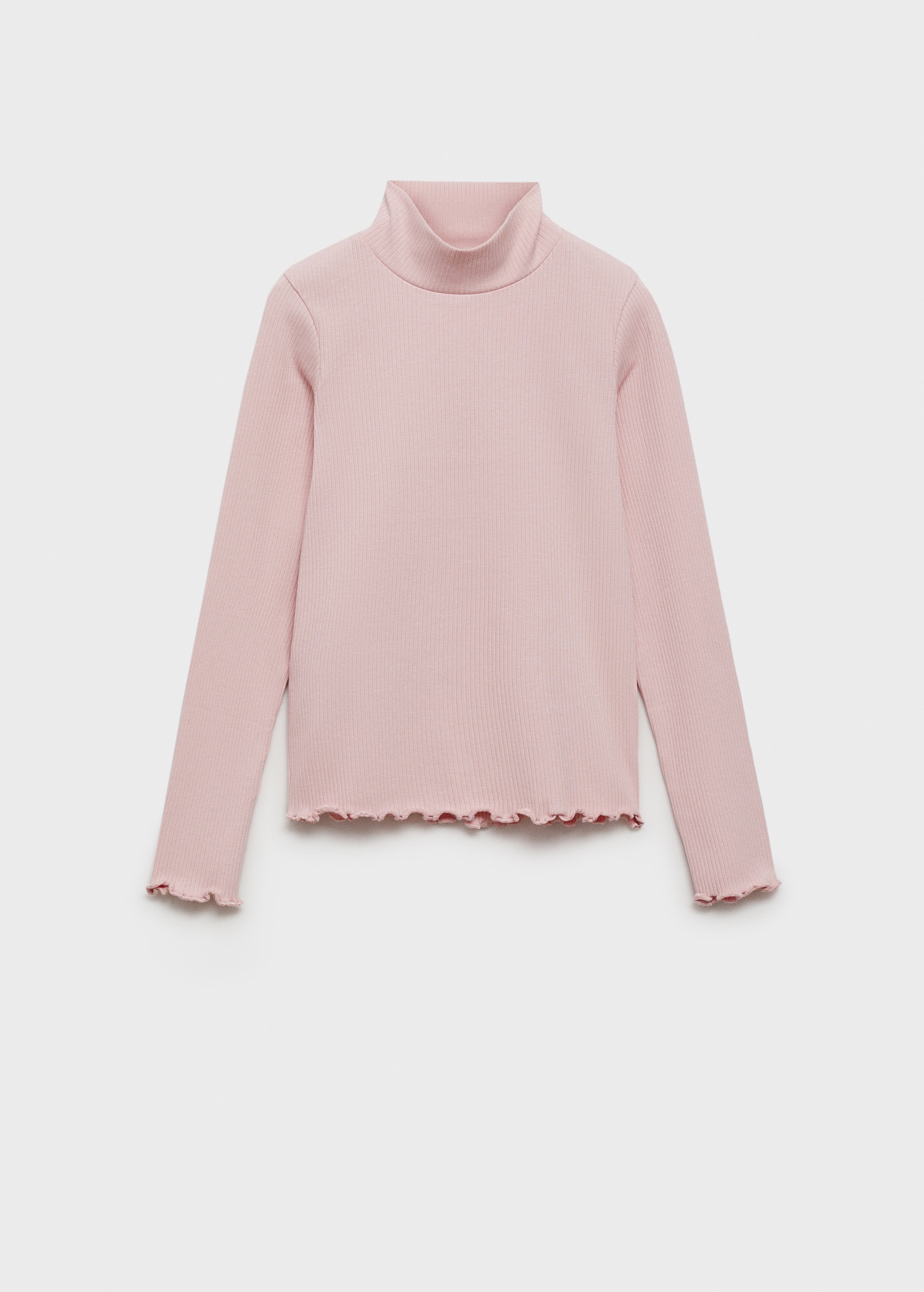 Ribbed high neck t-shirt - Article without model