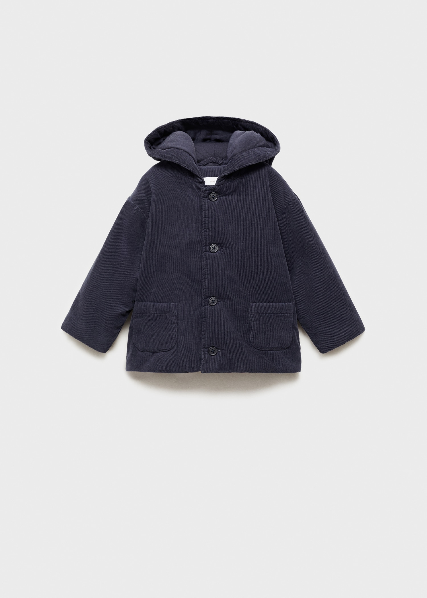 Hood corduroy coat
