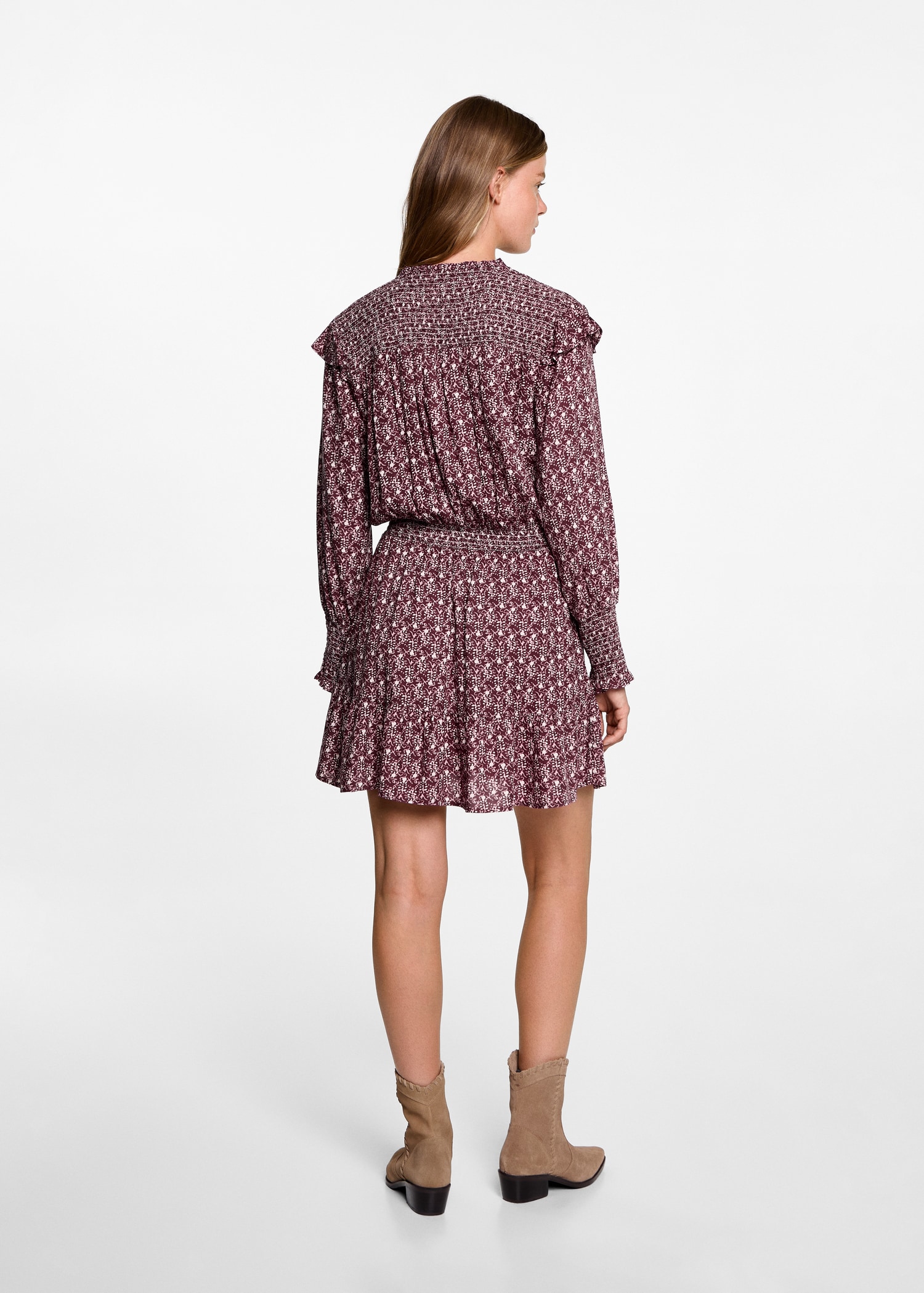 Ruched floral dress - Reverse of the article