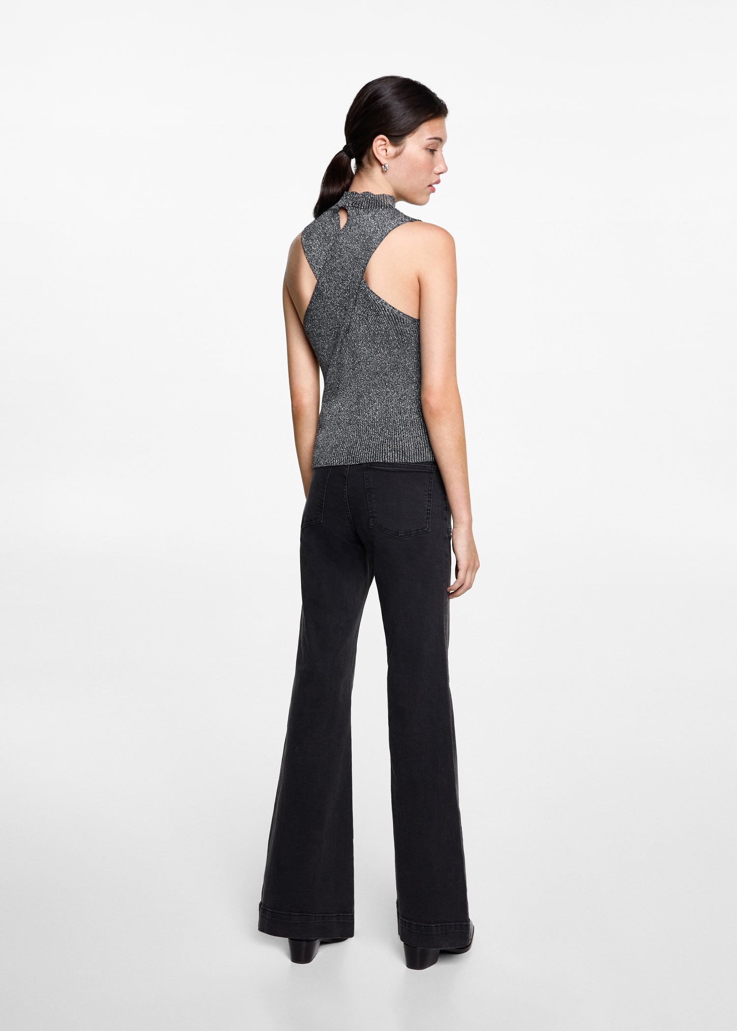 Turtleneck lurex top - Reverse of the article