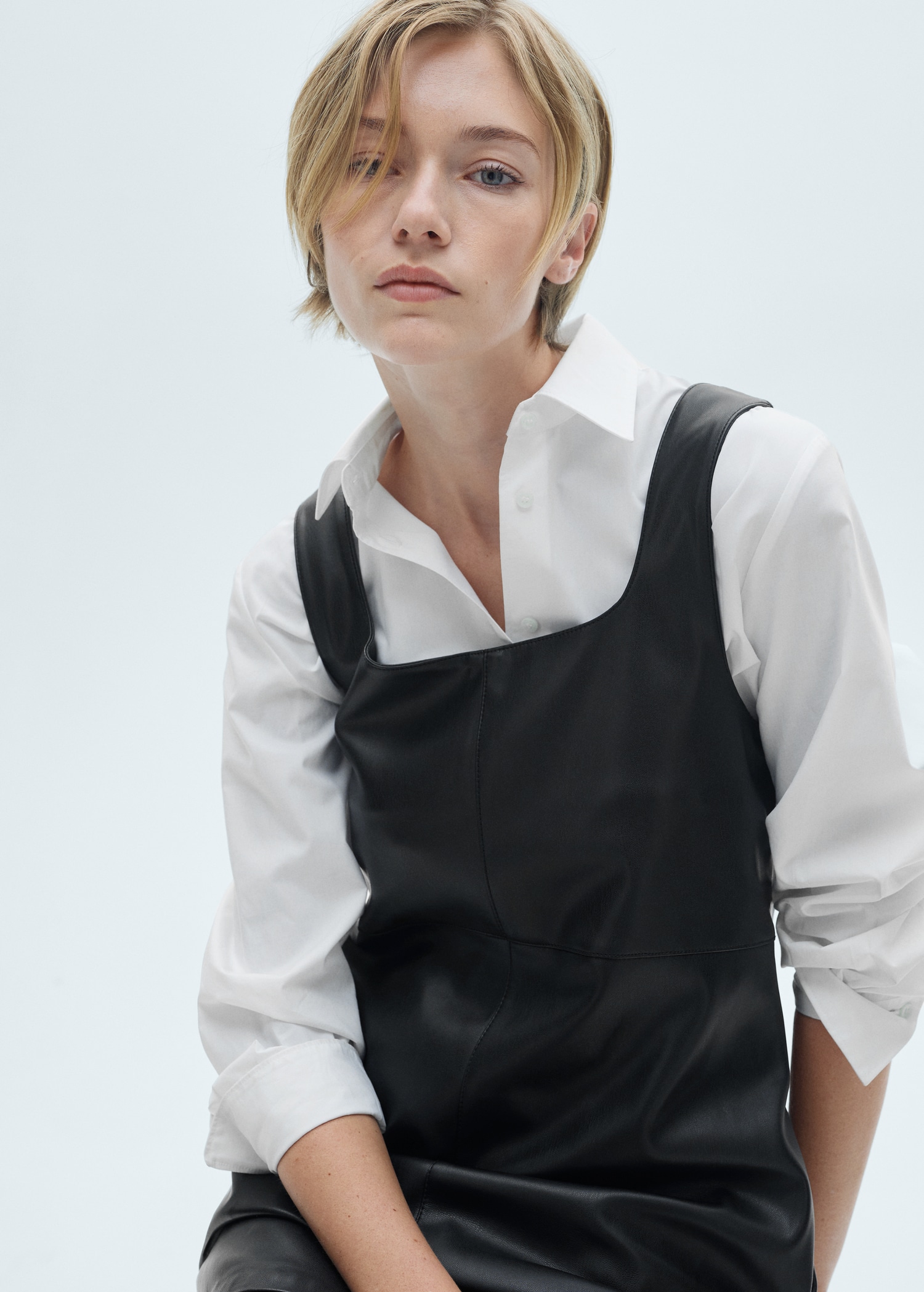 Vestido Pichi Pichi Negro Mango Pichis Mujer Mango Vestidos Cuero