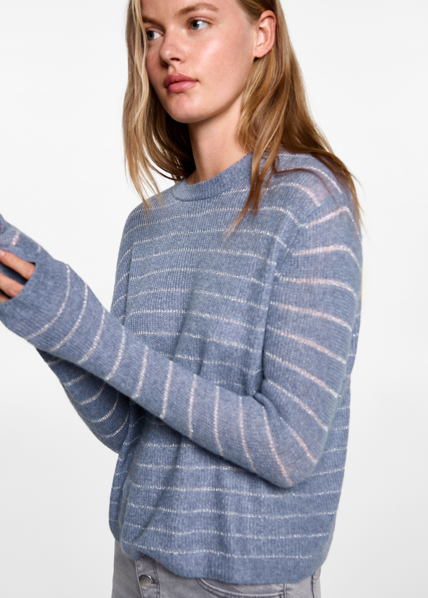 Lurex stripes sweater - Medium plane