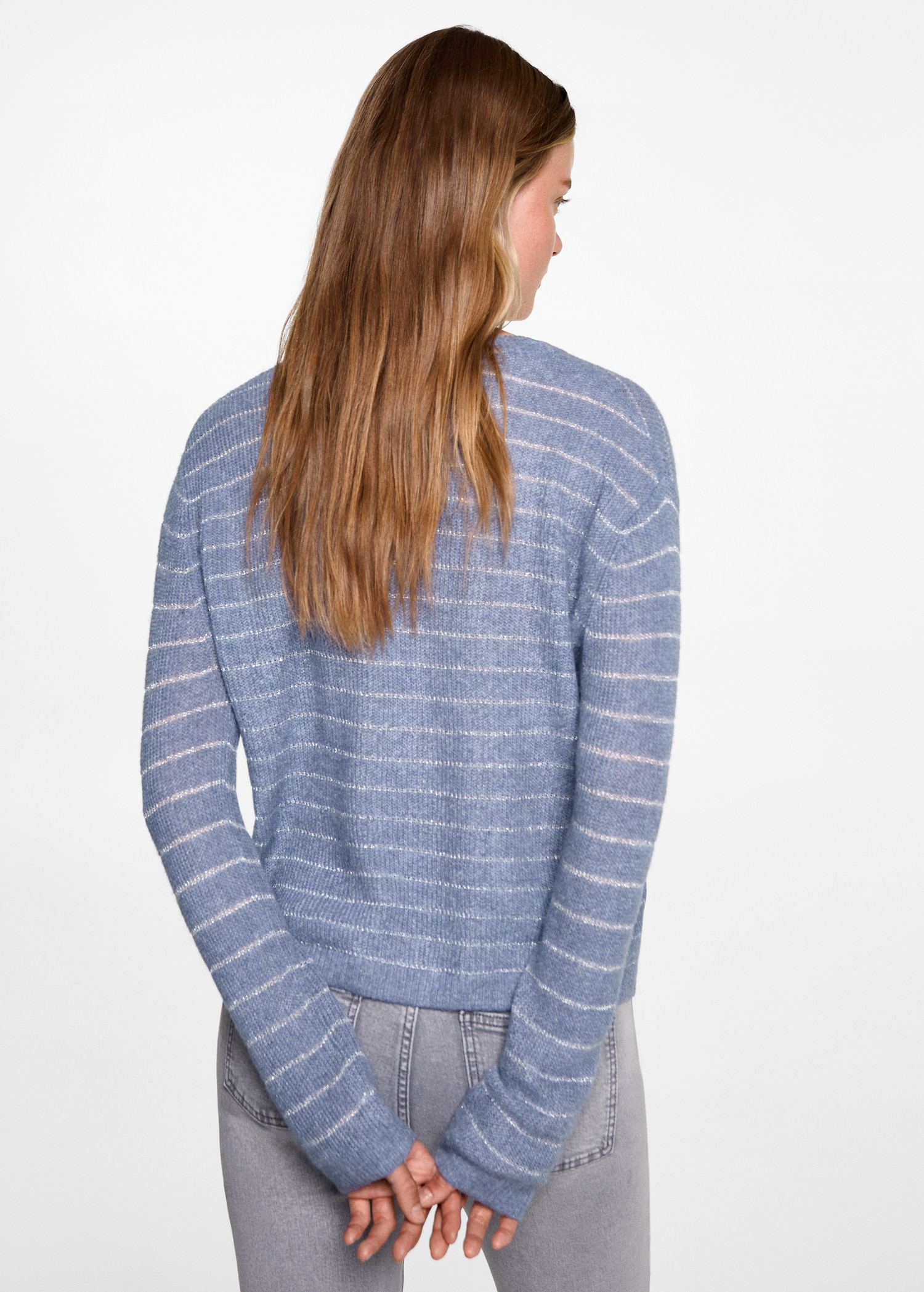 Lurex stripes sweater - Reverse of the article