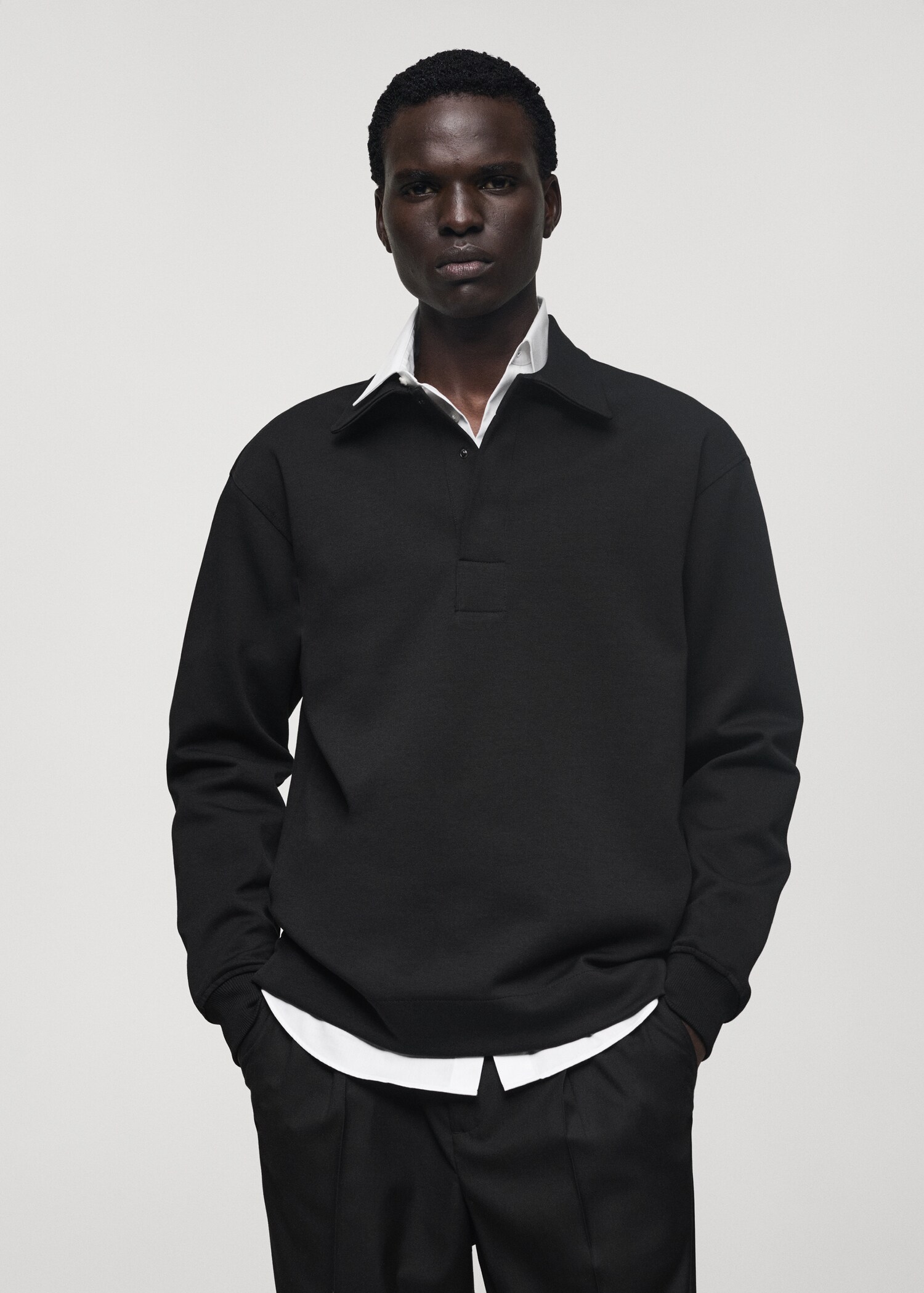 Relaxed Fit-Poloshirt aus Baumwolle - Mittlere Ansicht