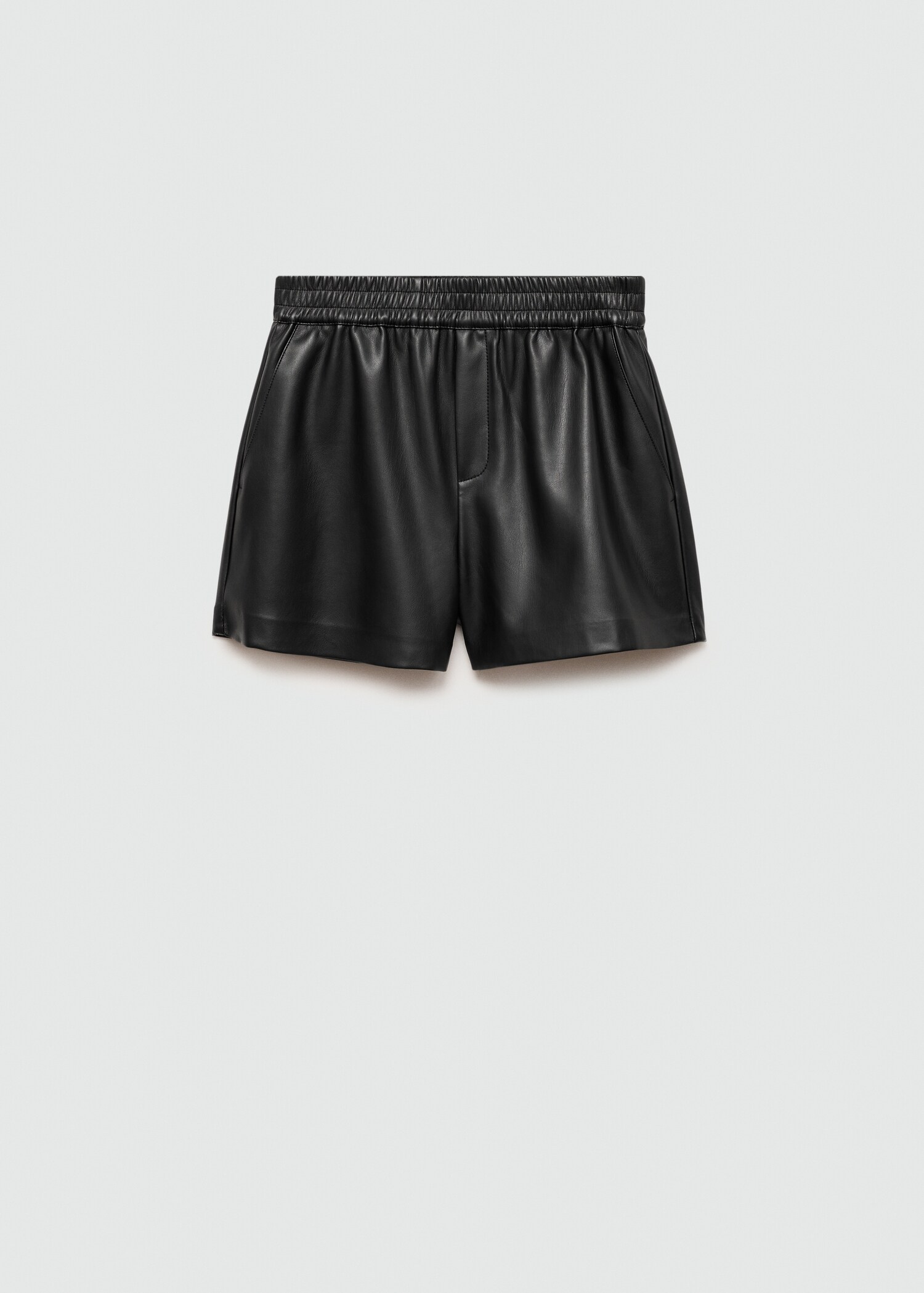 Short simili-cuir taille élastique - Article sans modèle