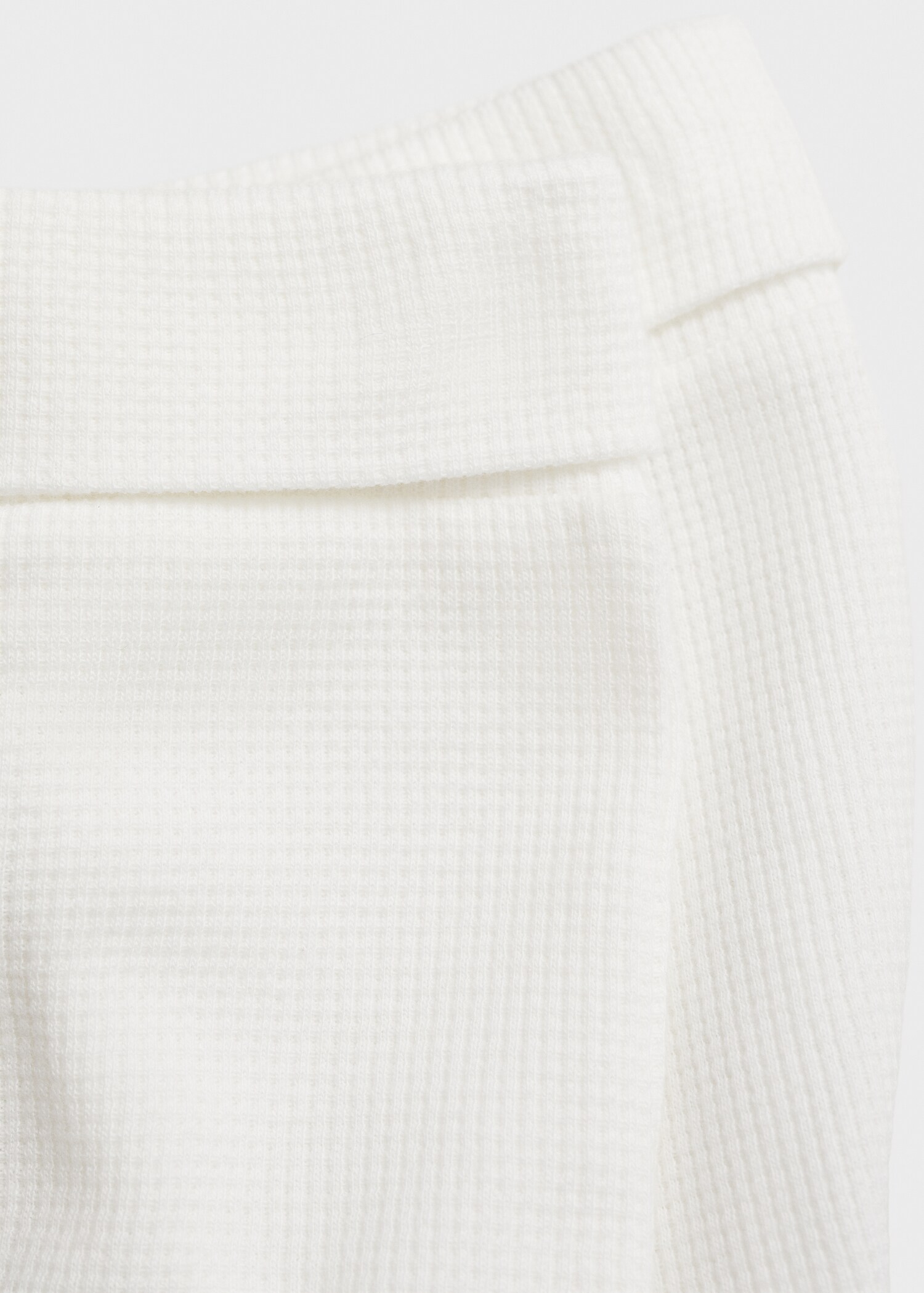 Cotton textured footed trousers - Details of the article 0
