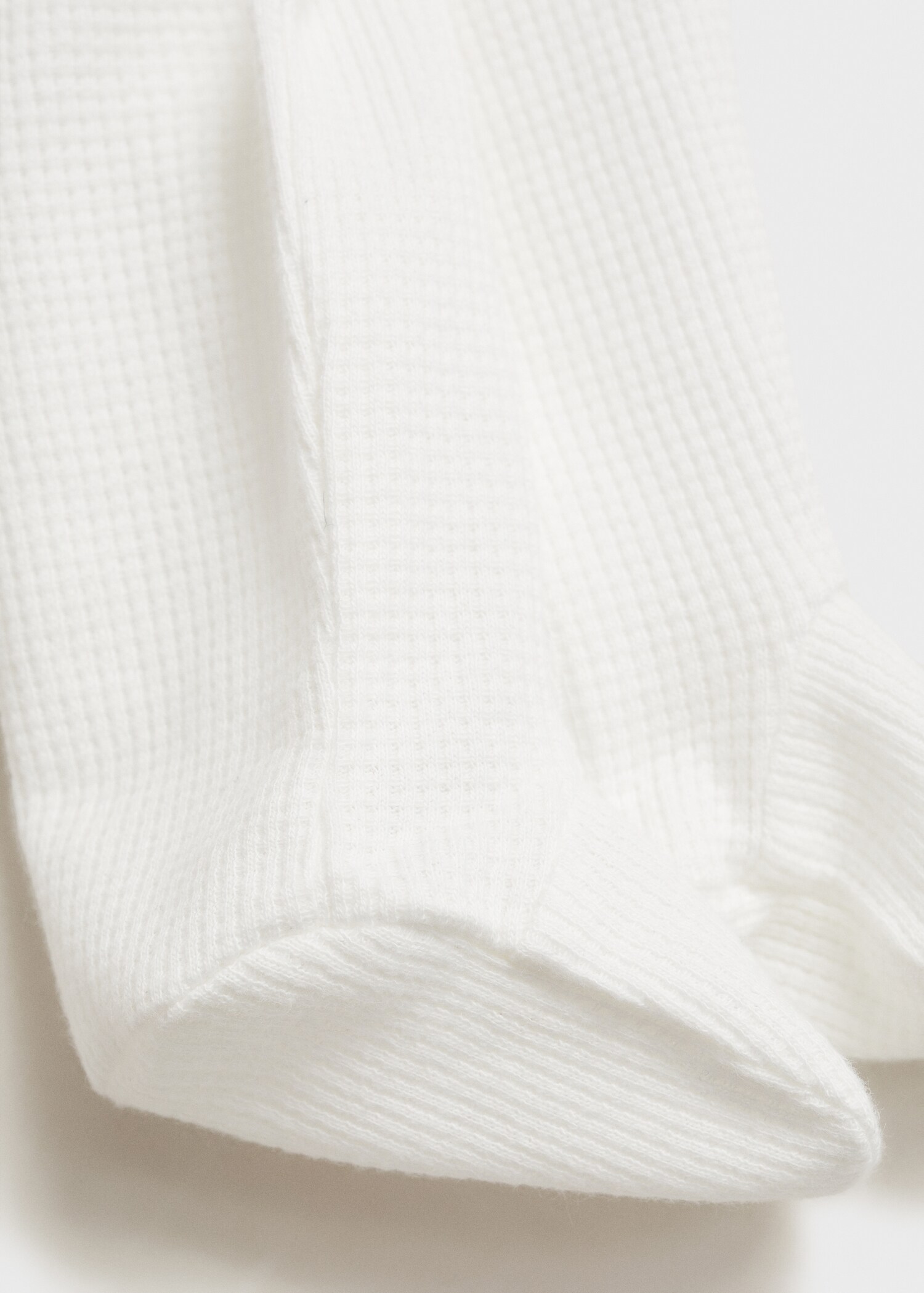 Cotton textured footed trousers - Details of the article 8