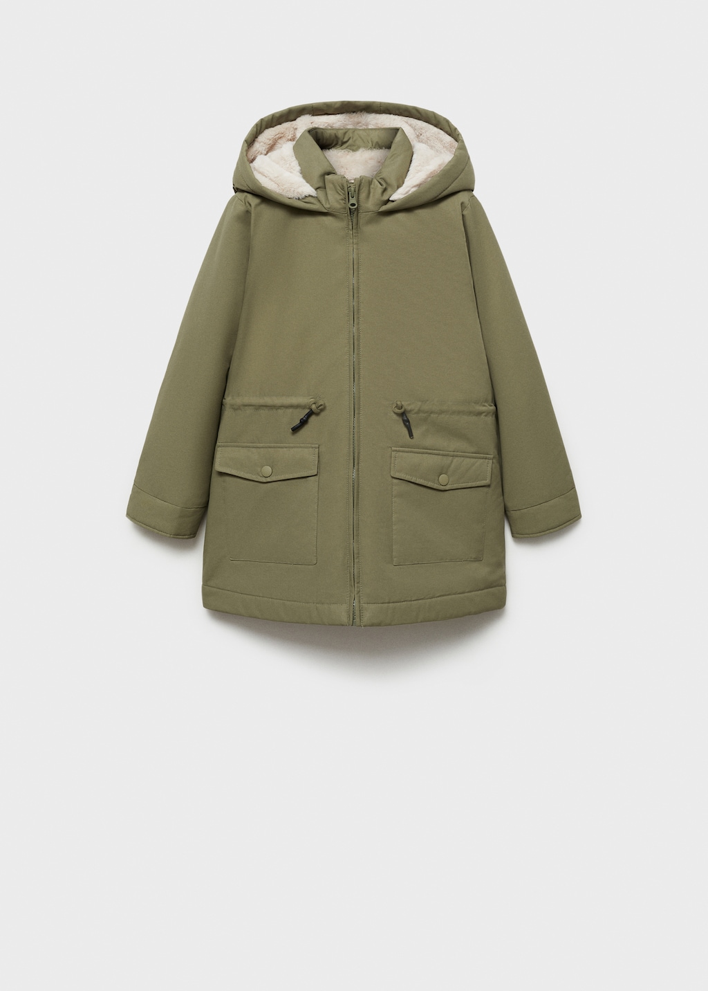 Parka doublee fausse fourrure
