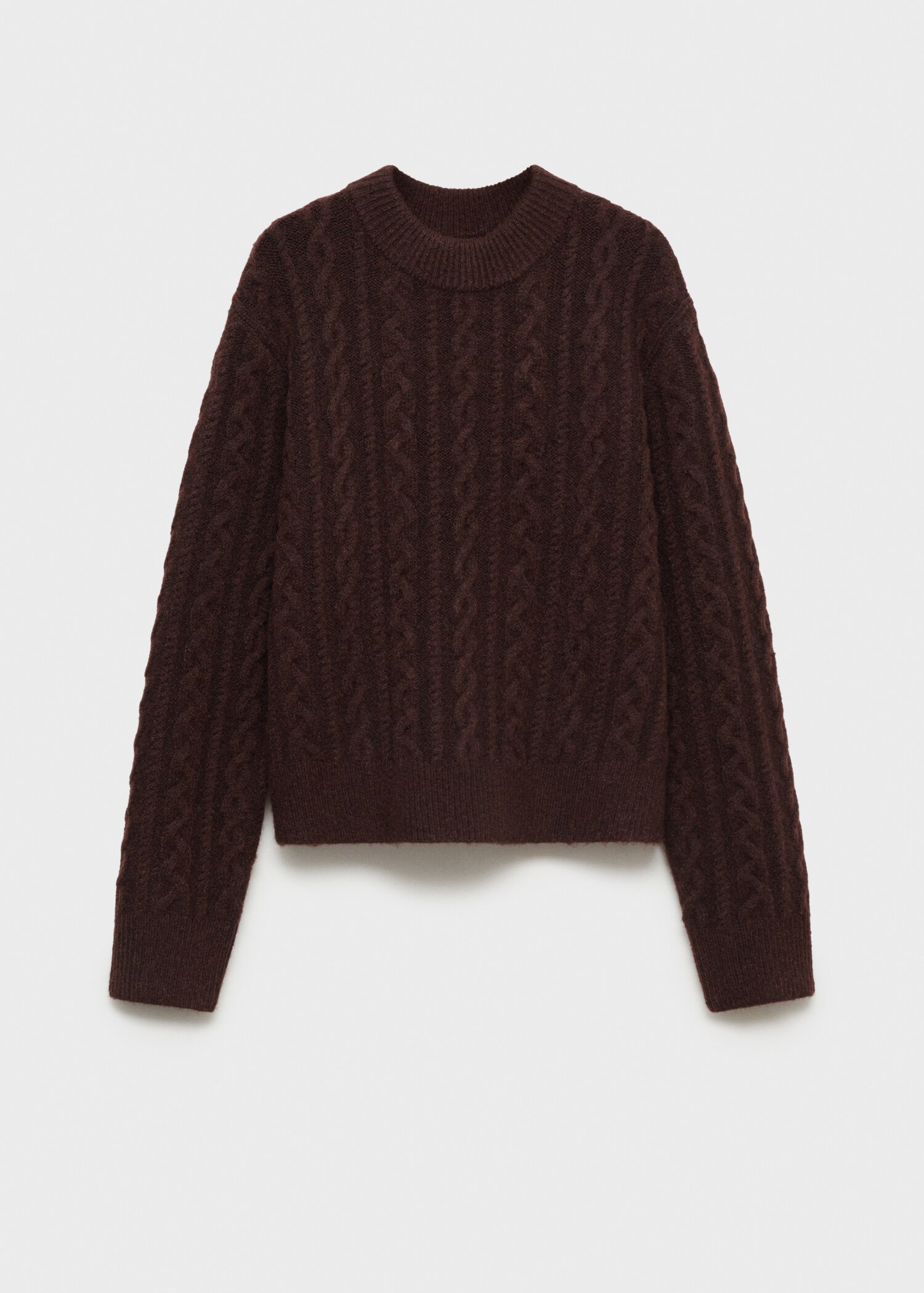 Round-neck braided sweater - Article without model