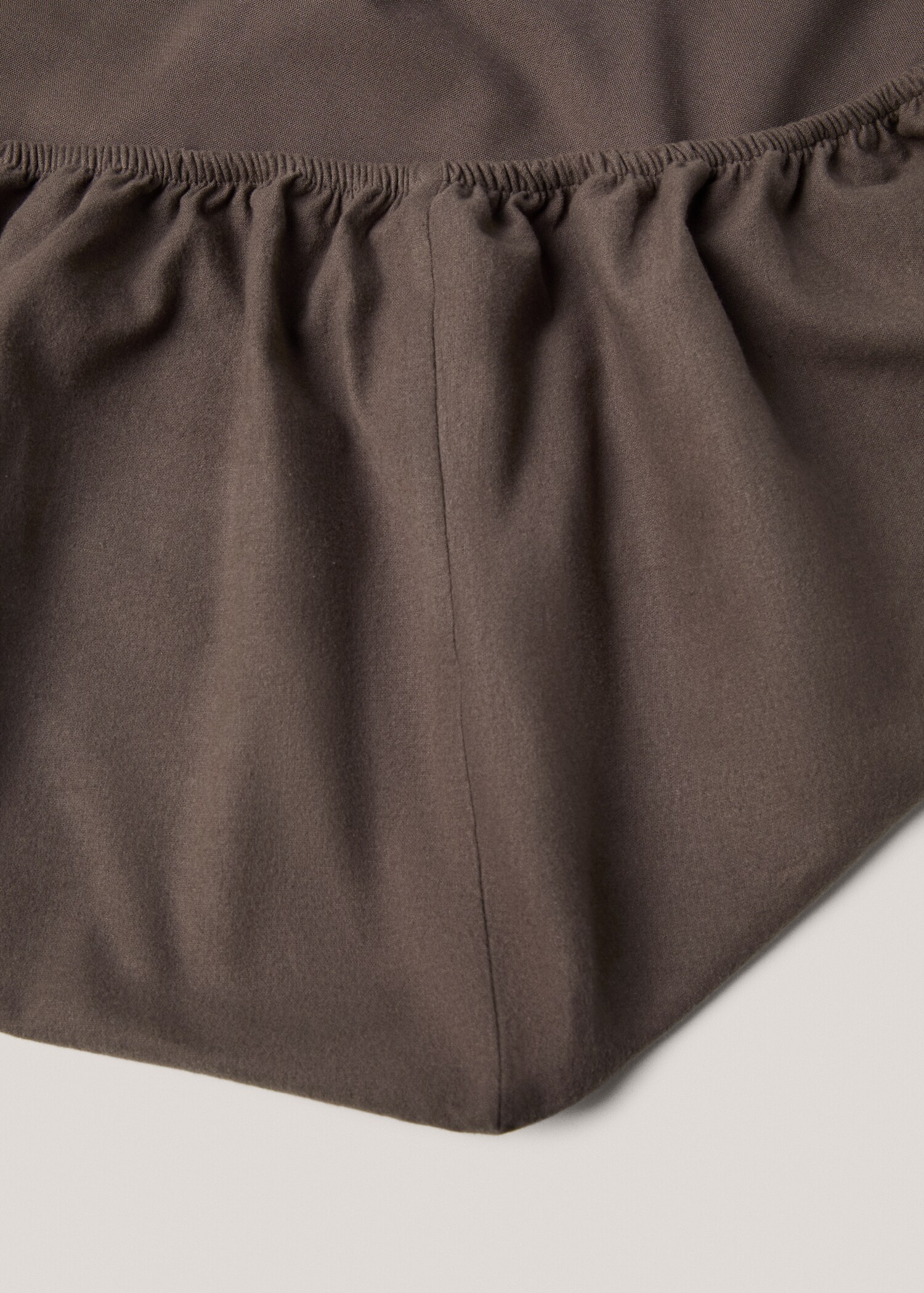 Plain flannel fitted sheet 180cm bed - Article without model