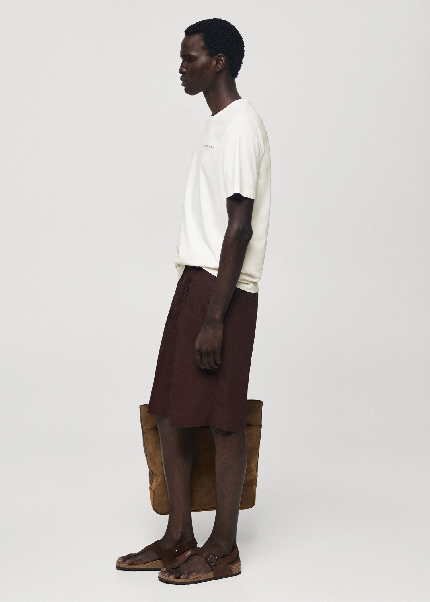 Slim-fit 100% printed cotton t-shirt - Details of the article 2