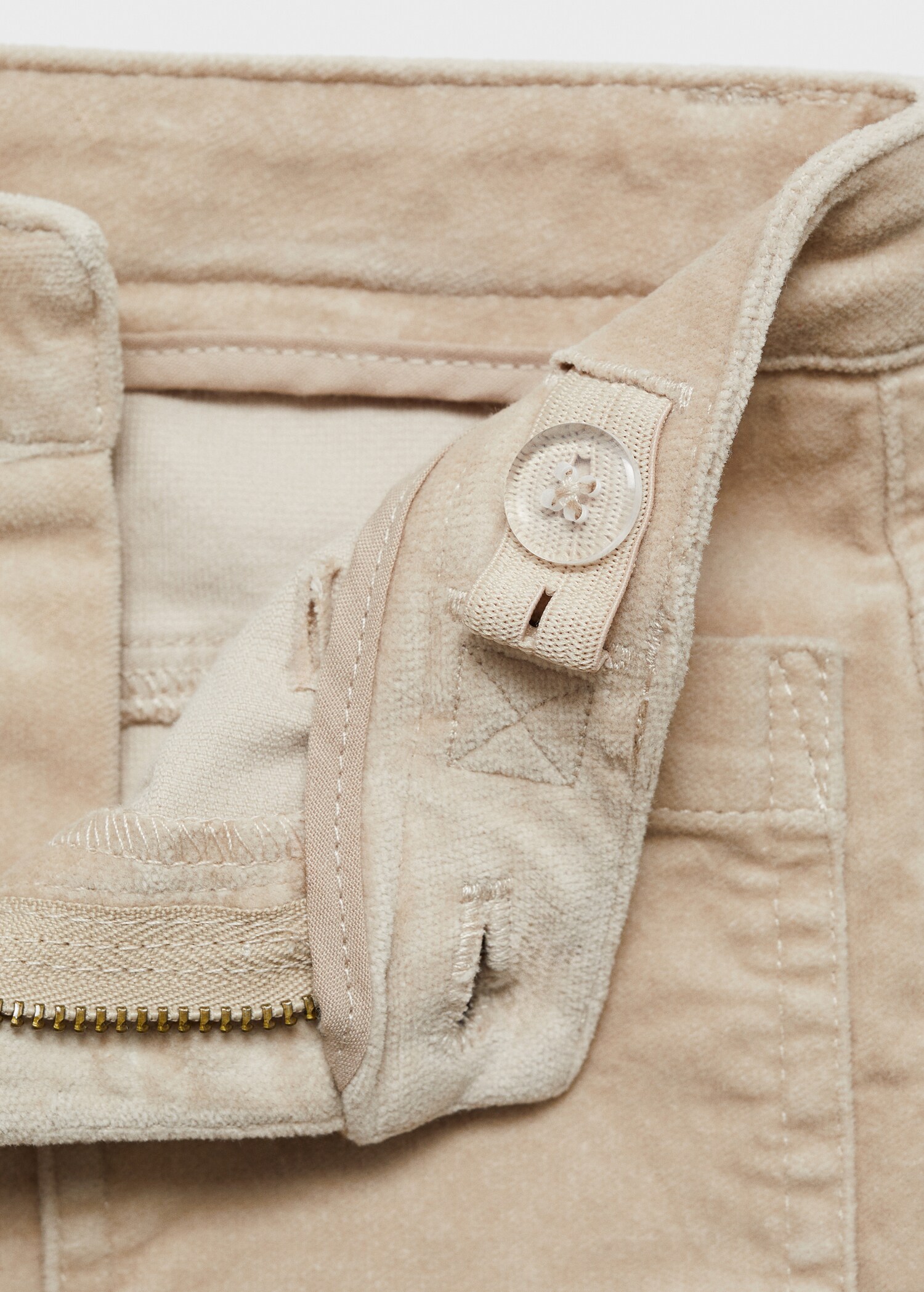Velvet flared trousers - Details of the article 0