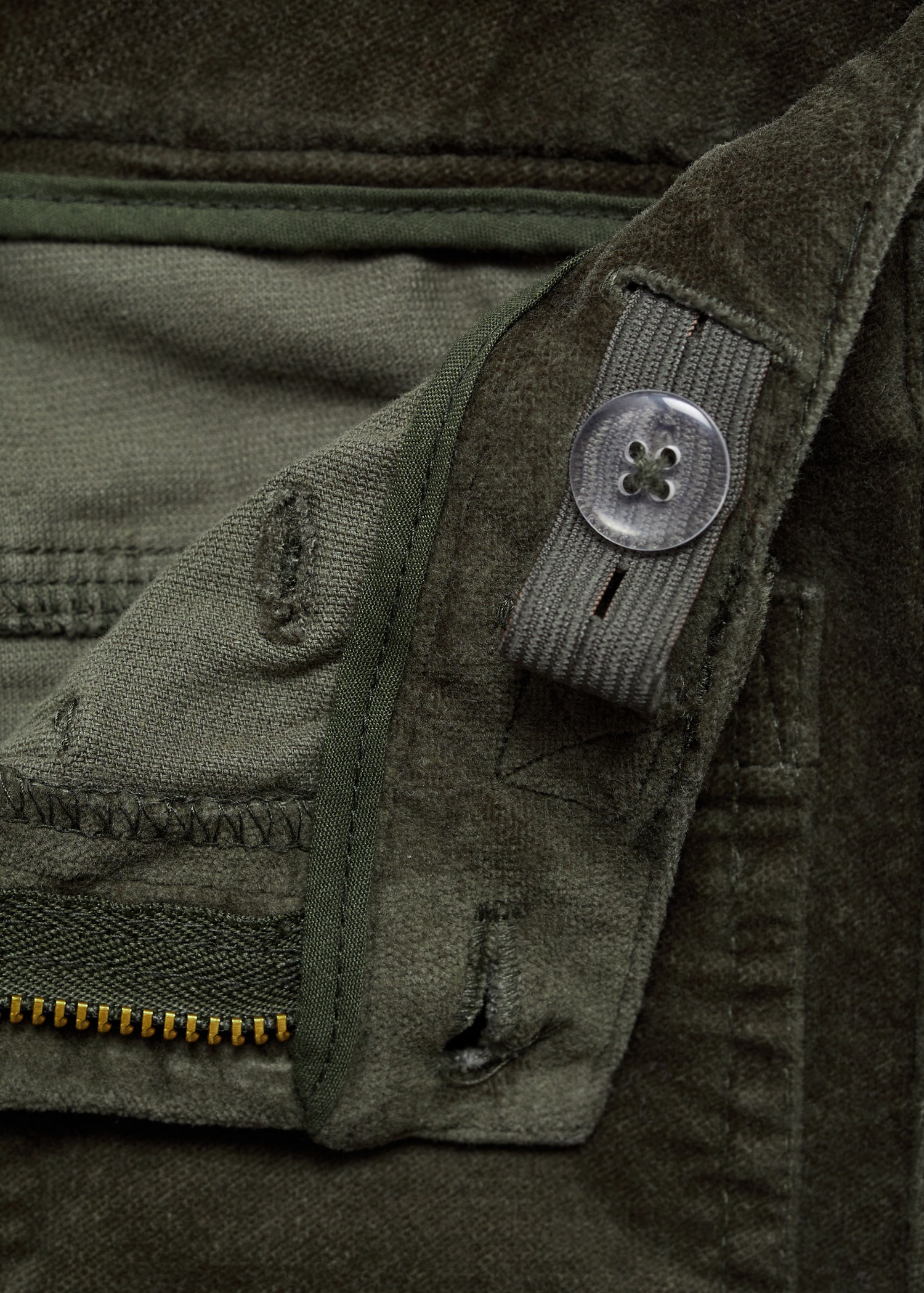 Velvet flared trousers - Details of the article 0