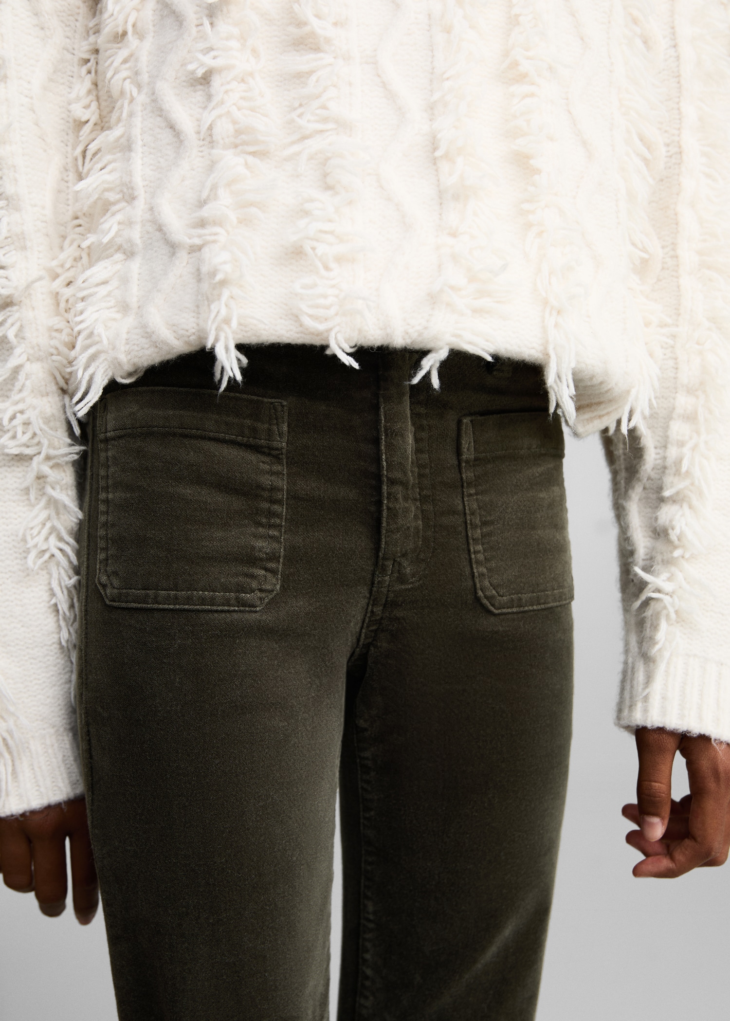 Velvet flared trousers - Details of the article 6