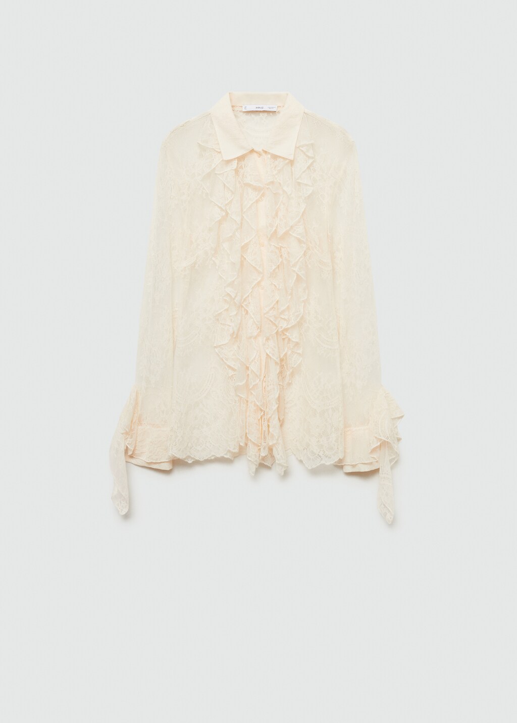 Camisa guipur volantes