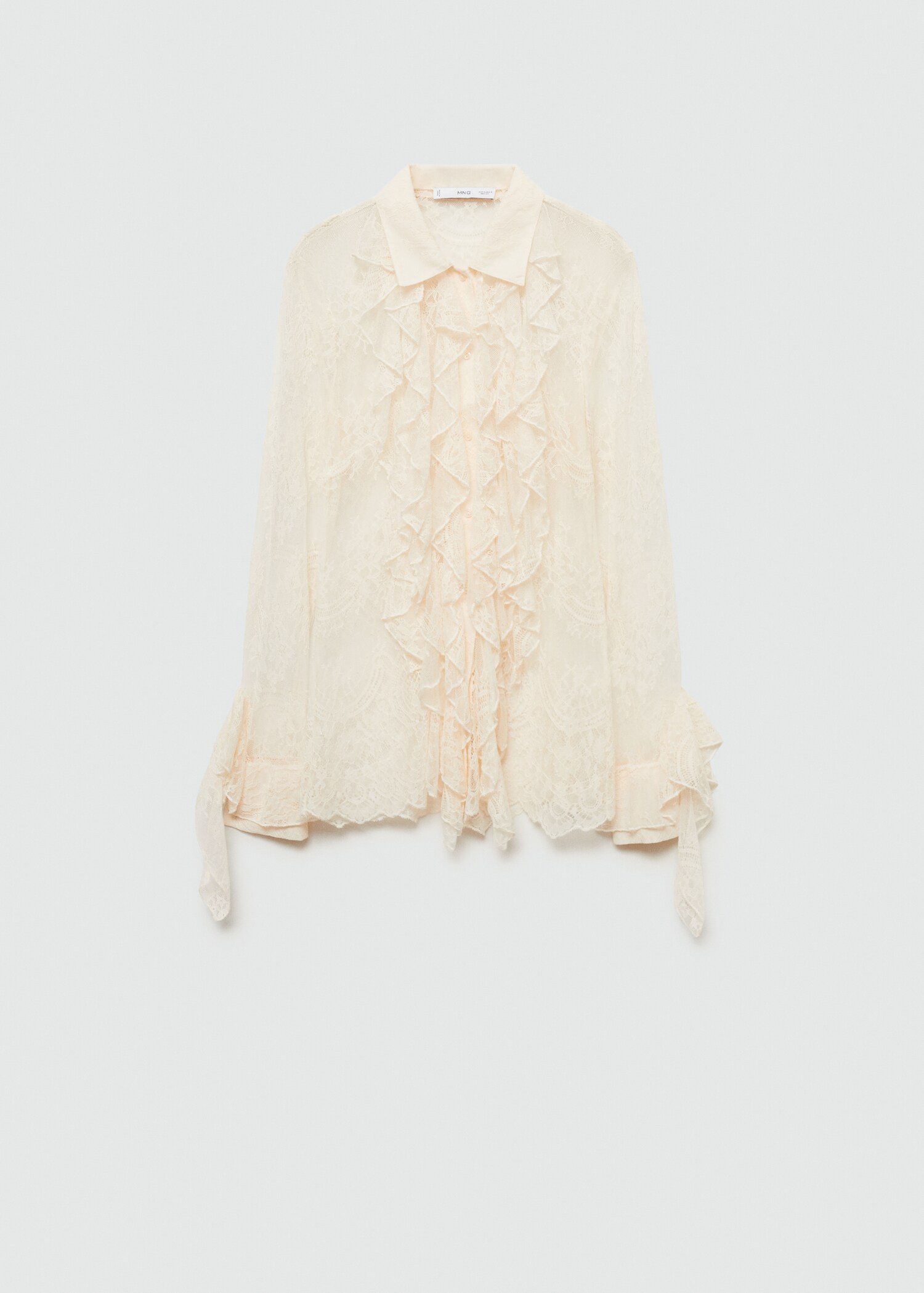 Chemise guipure volants - Article sans modèle