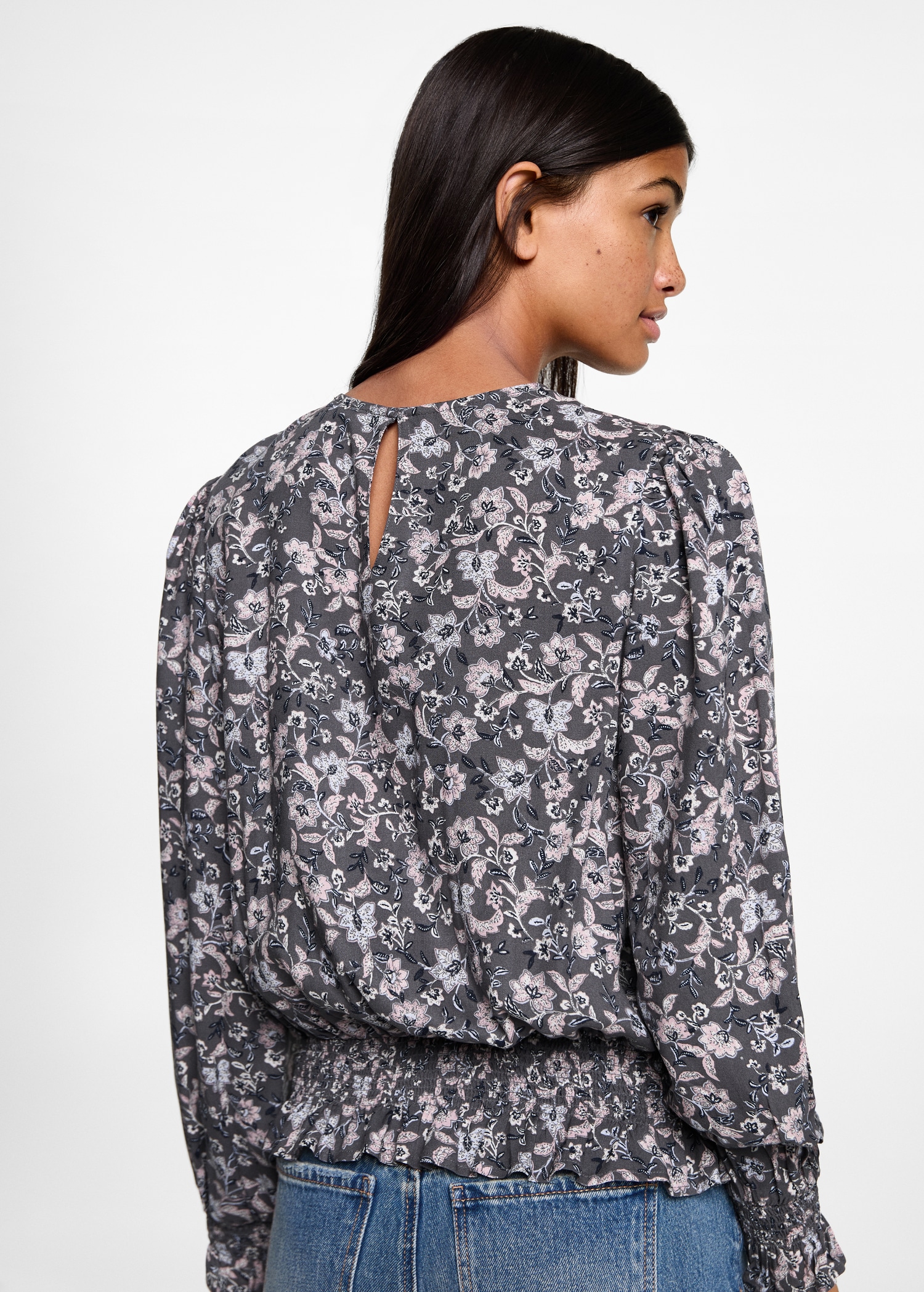 Floral print blouse - Reverse of the article