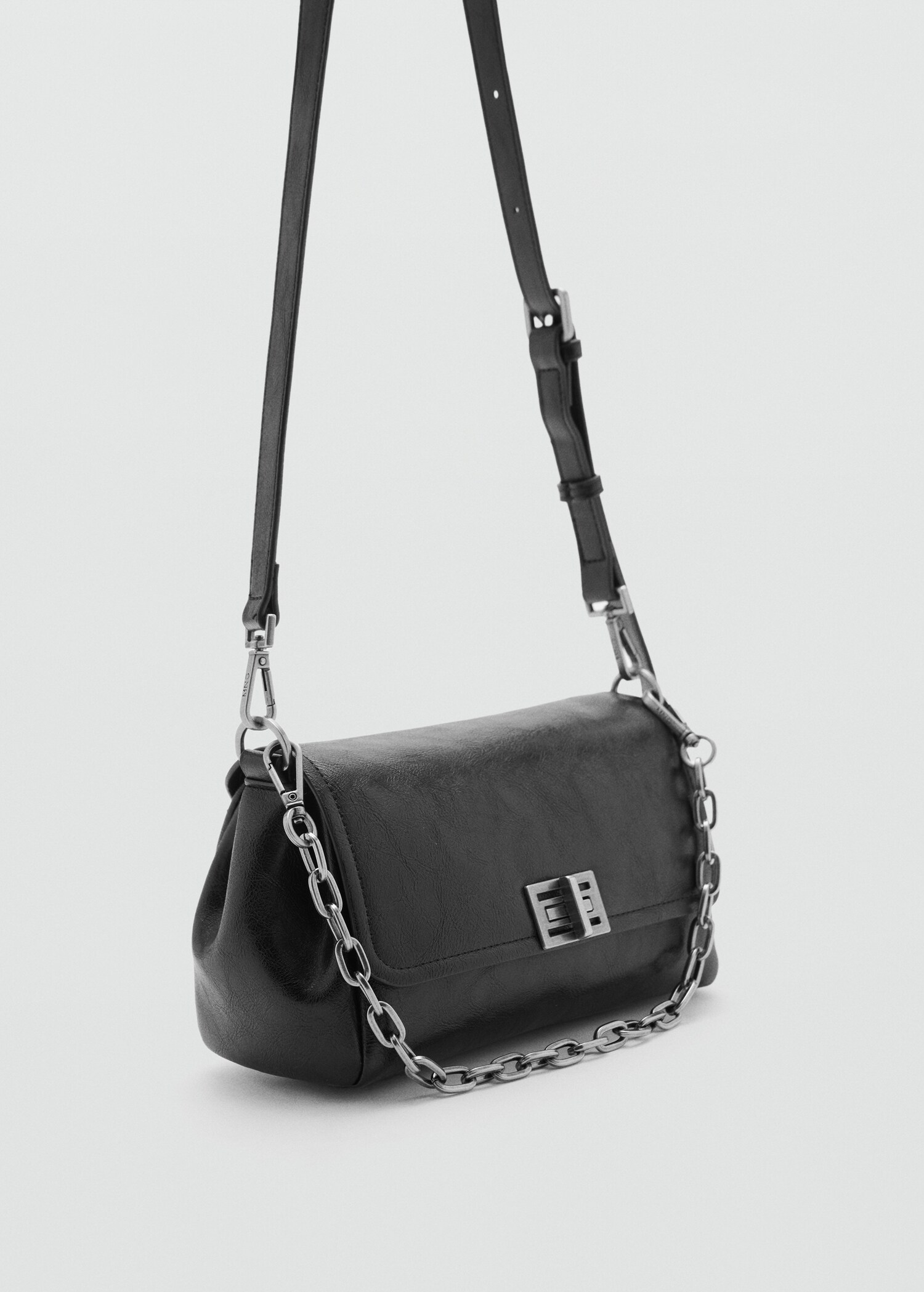 Flap bag with metal closure - Medium plane