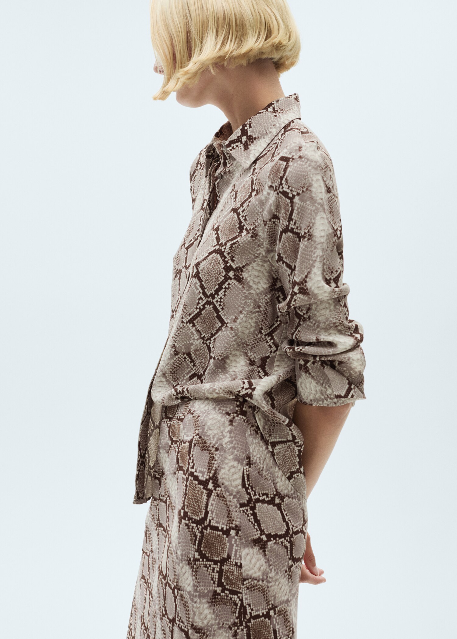 Long animal-print skirt - Details of the article 6
