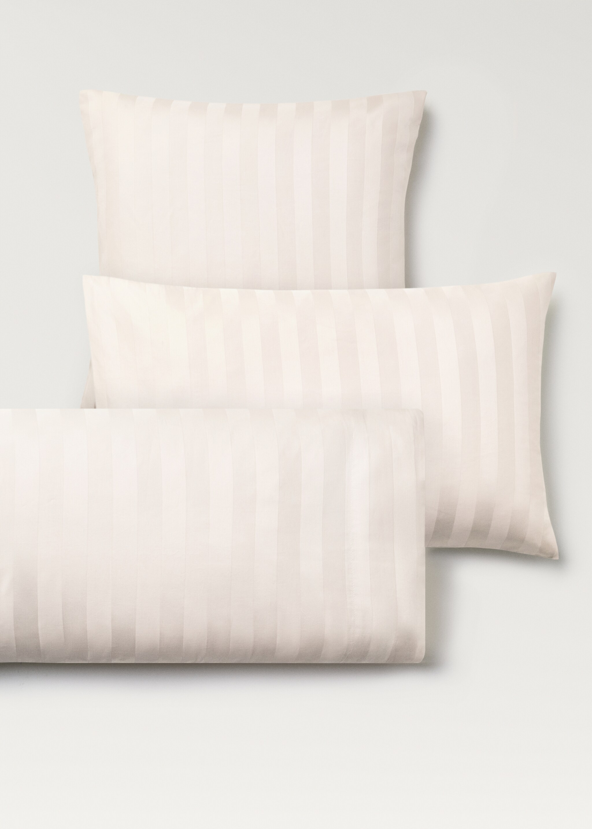 Multi-stripe satin pillowcase  45x110cm - Details of the article 3