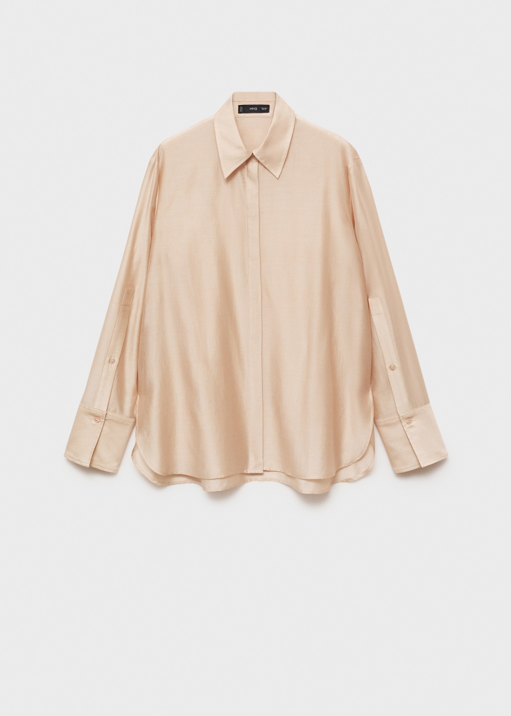 Satin lyocell shirt - Изделие без модели