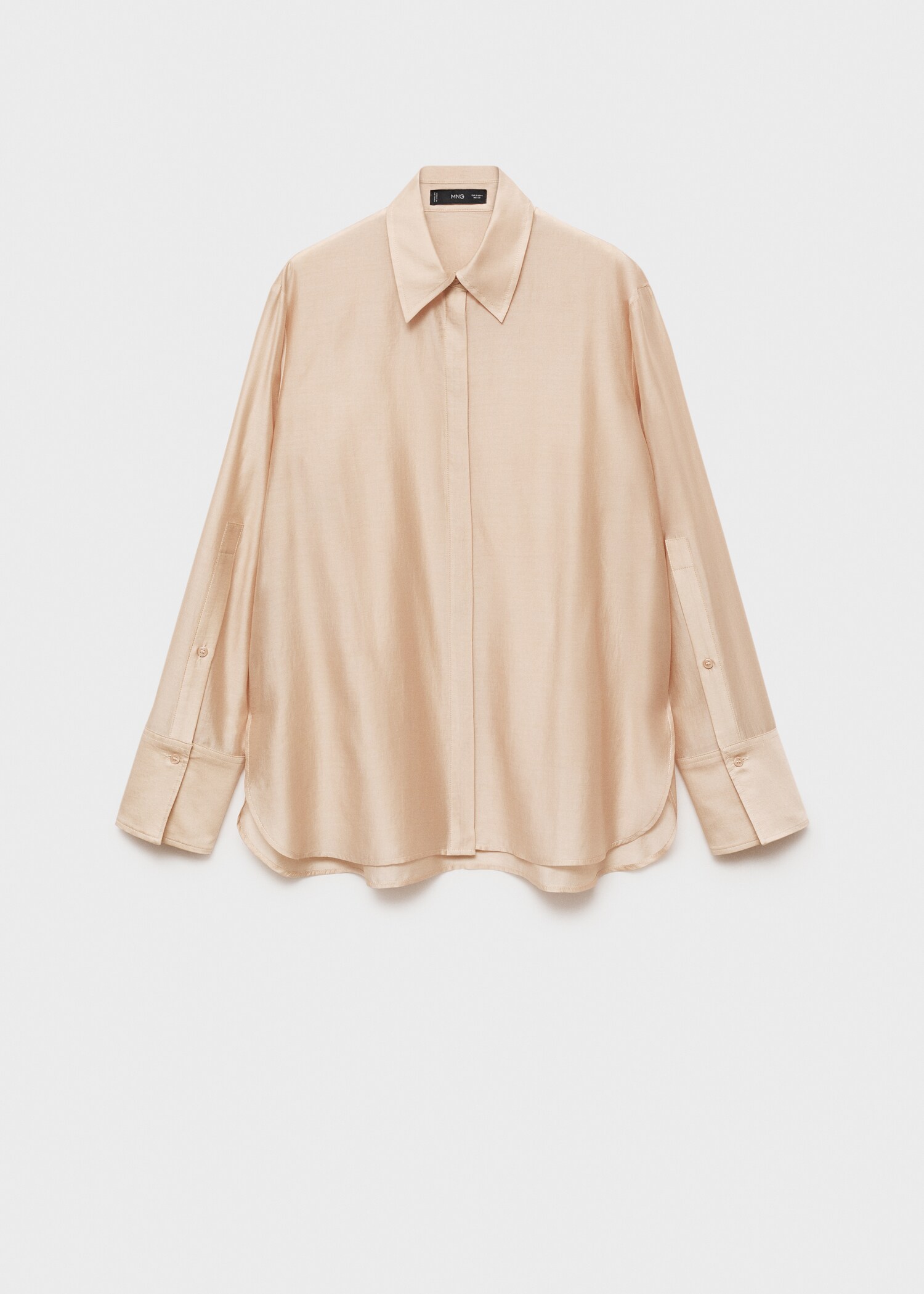 Satin lyocell shirt - Изделие без модели