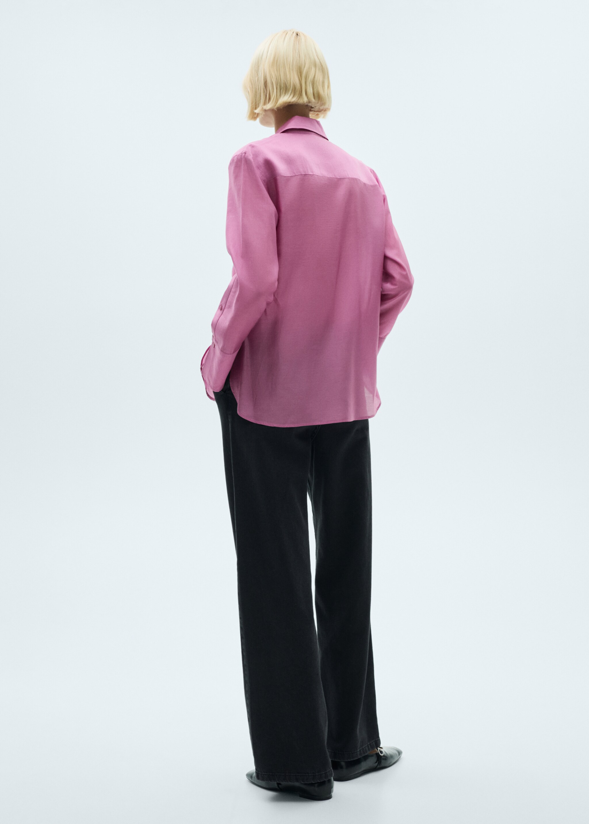 Satin lyocell shirt - Обратная сторона изделия