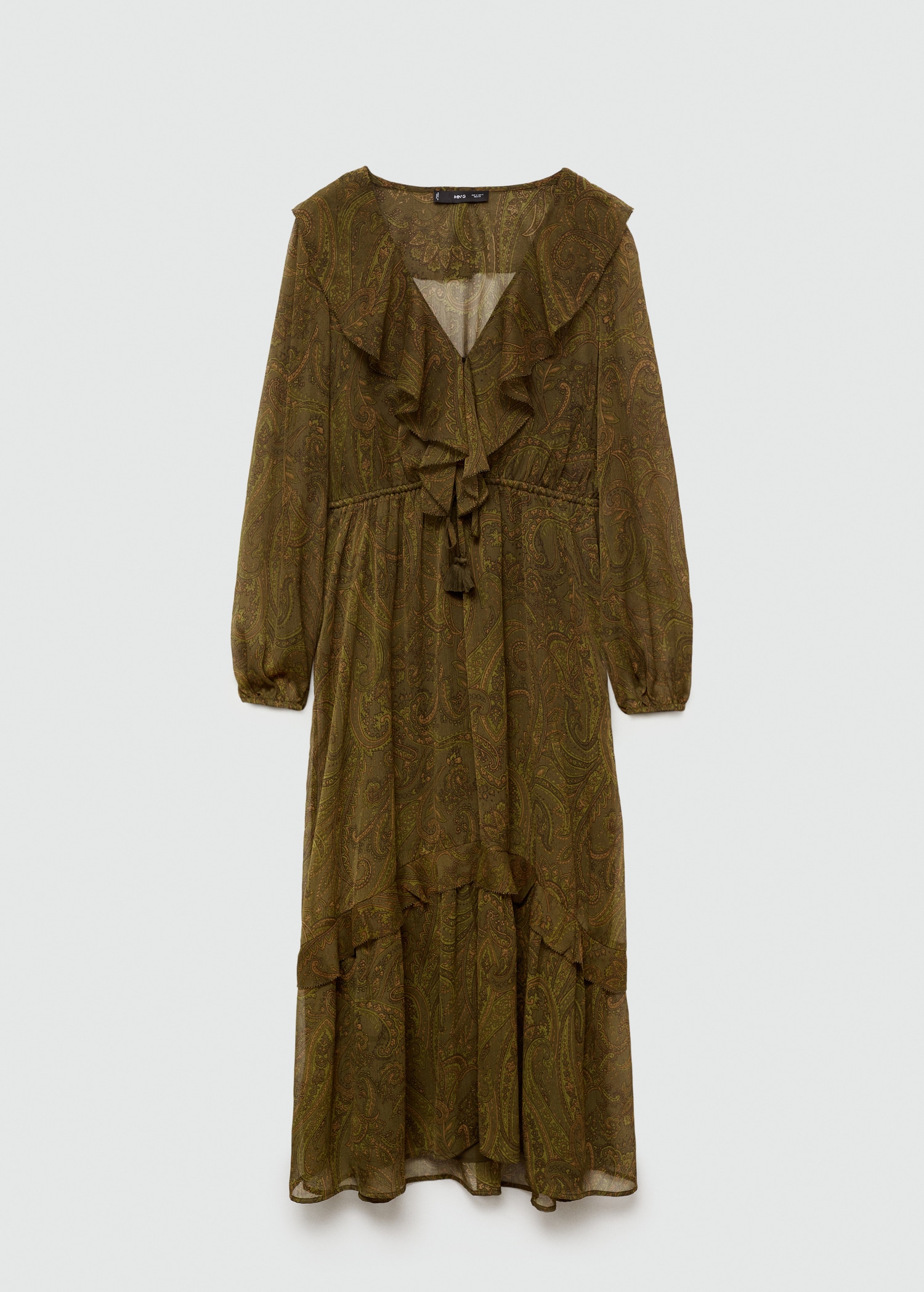 Ruffled paisley-print dress - Article without model