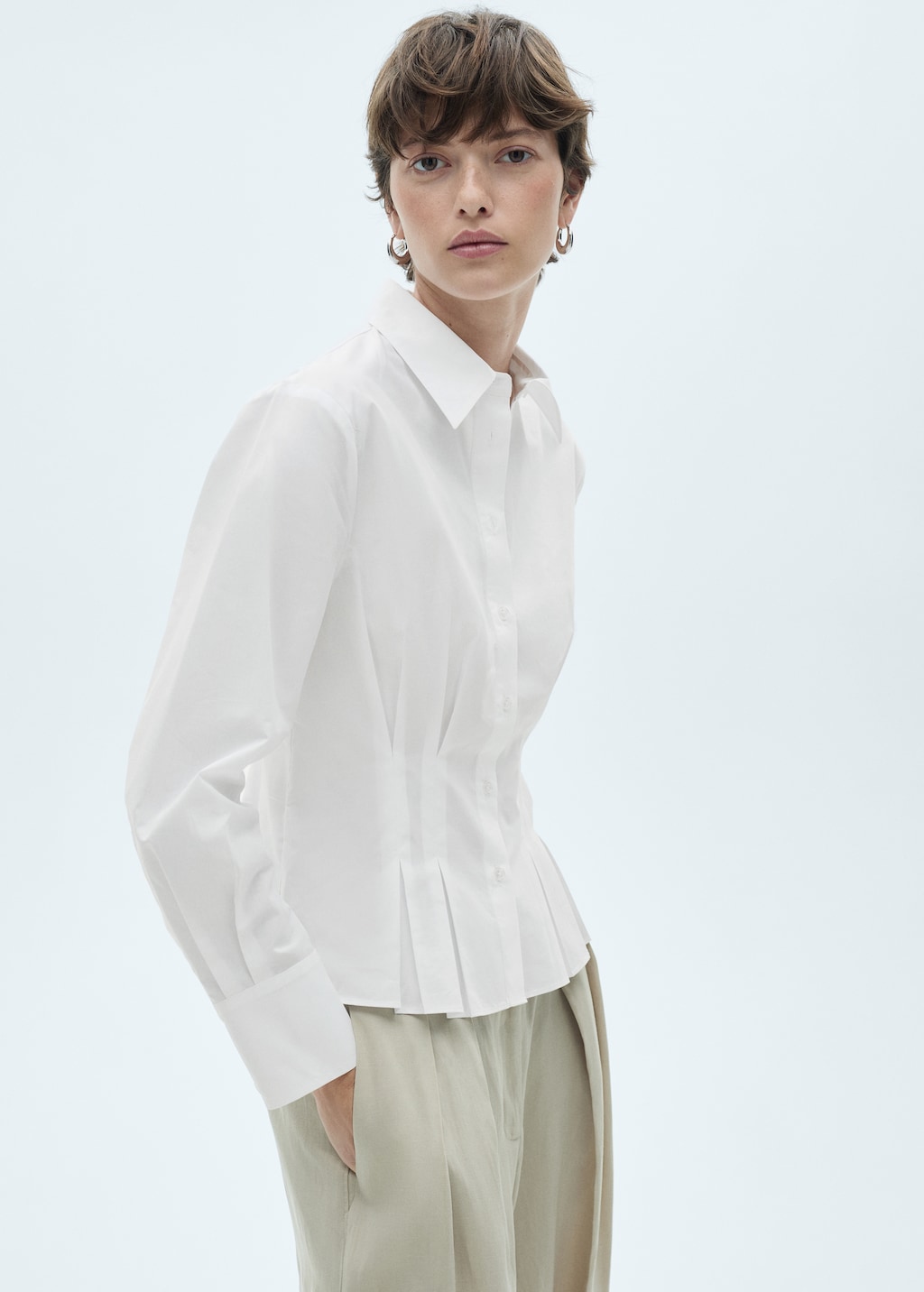 Chemise coton et Lyocell melanges Femme MANGO France metropolitaine
